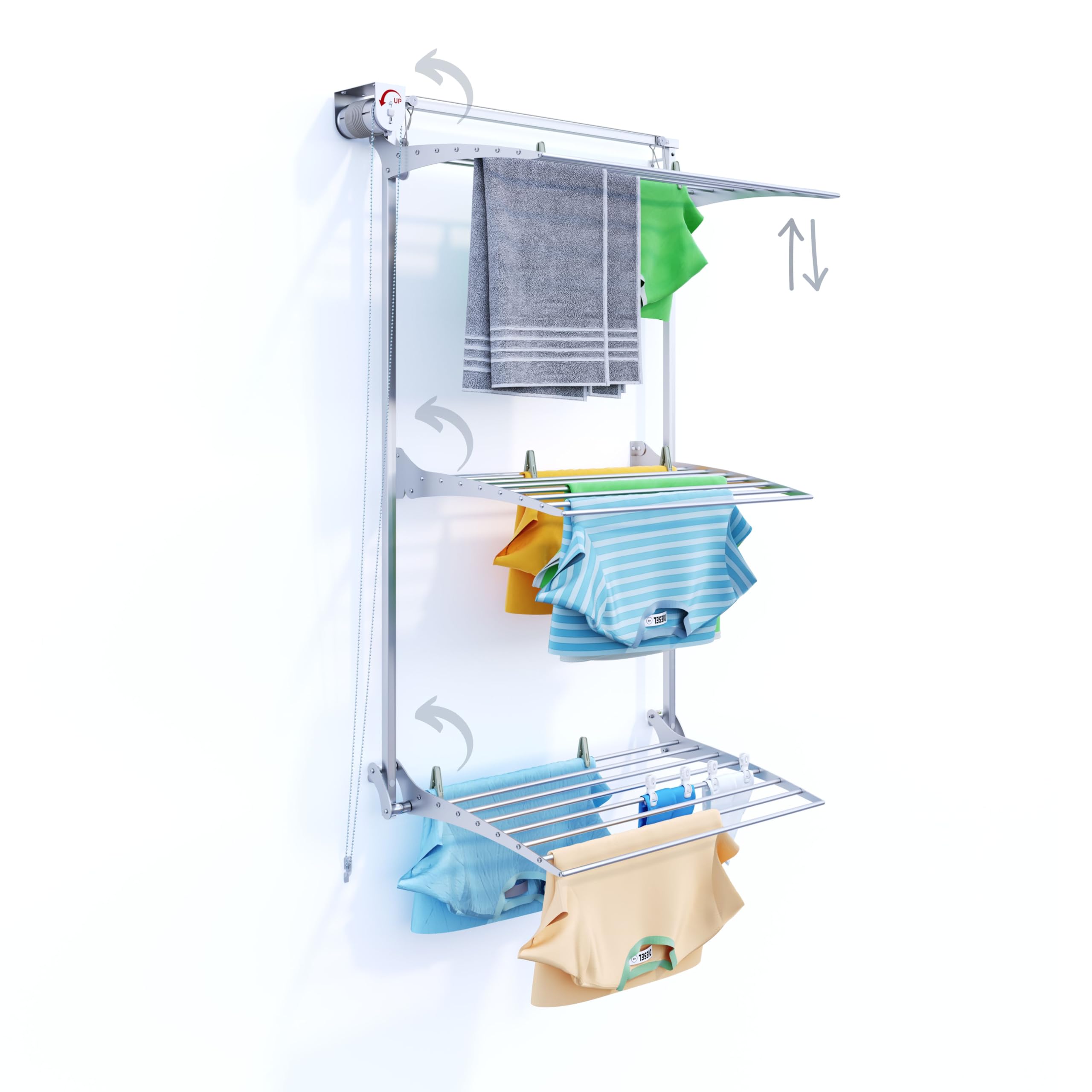 Foxydry Grey Tower Vertical Retractable Clothes Airer For Indoor And Outdoor Use (80, )