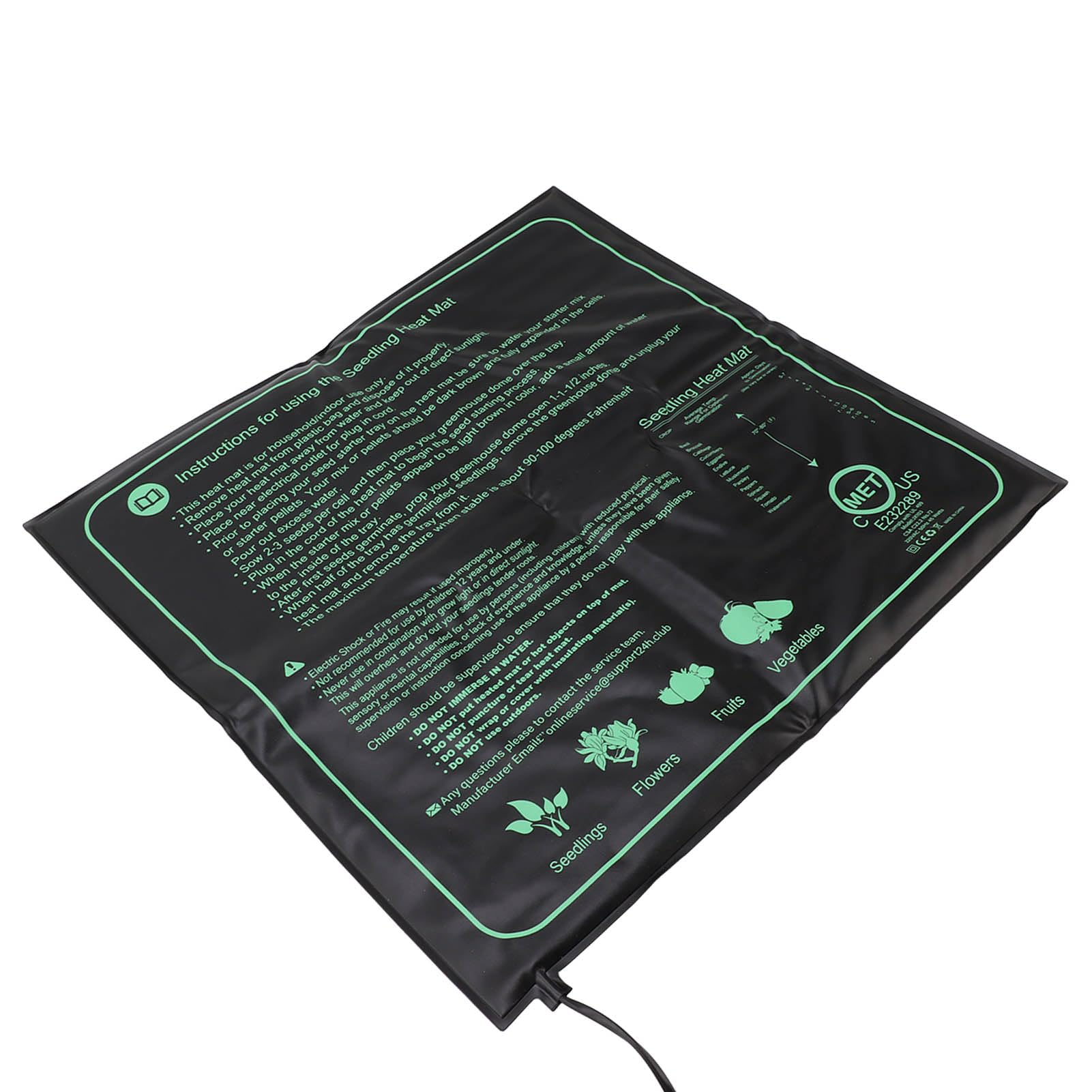 Sämling-Wärmematte, Pflege, Zimmerpflanzen, Sämlinge, Wachsend, Sprießende Hydrokultur für 50 X 52 Cm Große Heizmatten (EU-Stecker 220 V)