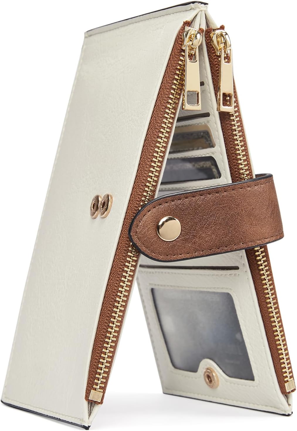 CLUCI Large Capacity Wristlet Purse for Women Bundles with Slim Wallet for Women