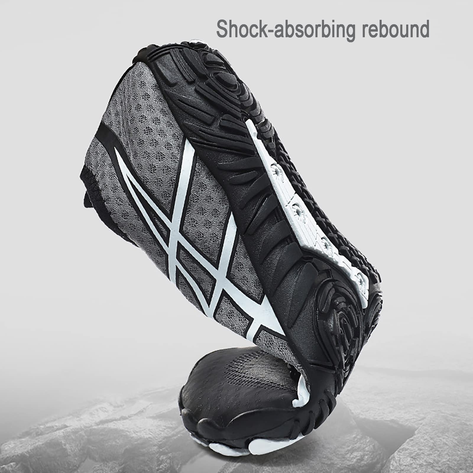Unisex szybkoschnące buty do wody, Trekking Lekkie podparcie łuku Antypoślizgowe buty do brodzenia na świeżym powietrzu, do pływania Surfing Nurkowanie Buty do sportów wodnych(Gris,42 EU)