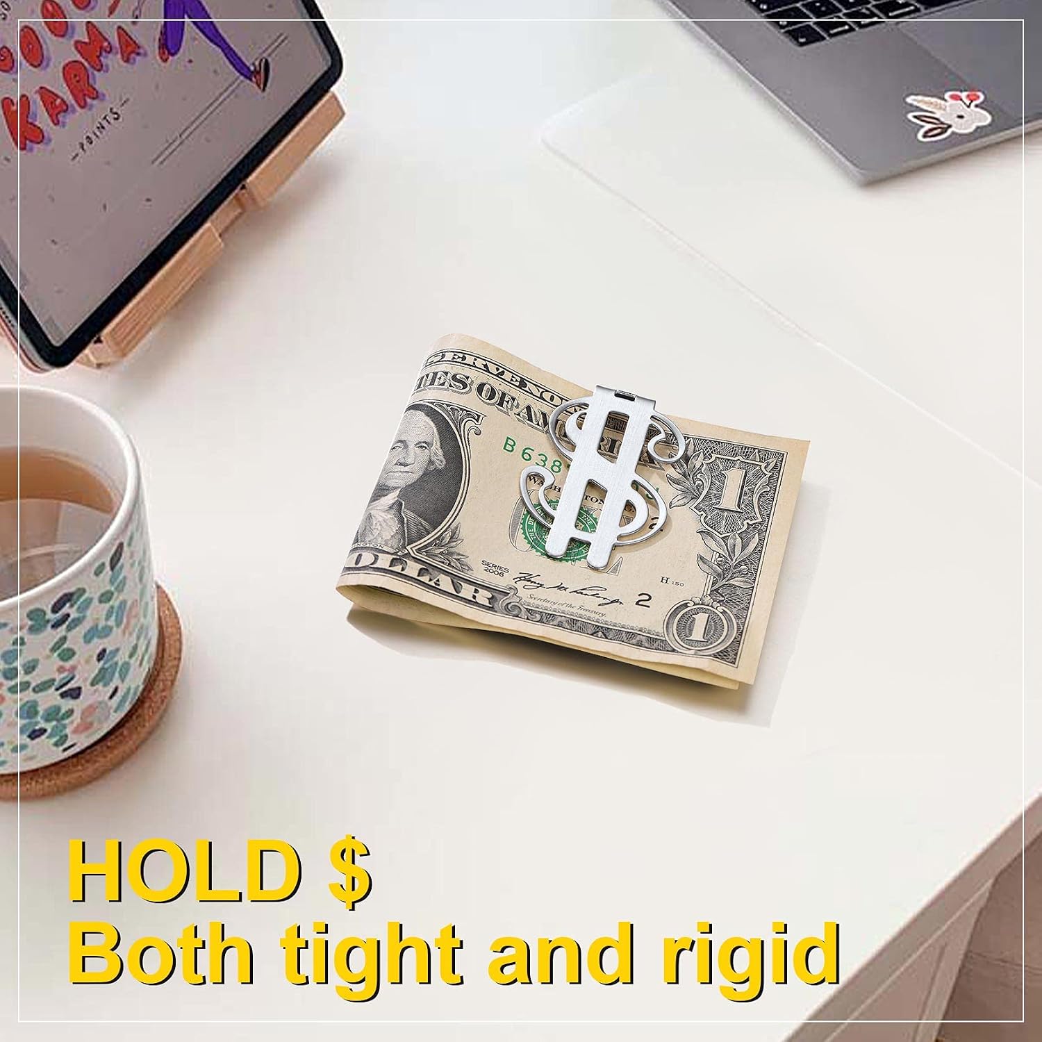 ChainsPro Money Clip for Men,Stainless Steel Slim Front Pocket Cash Clip,Father's Day Gift for Dad with Gift Box image 3