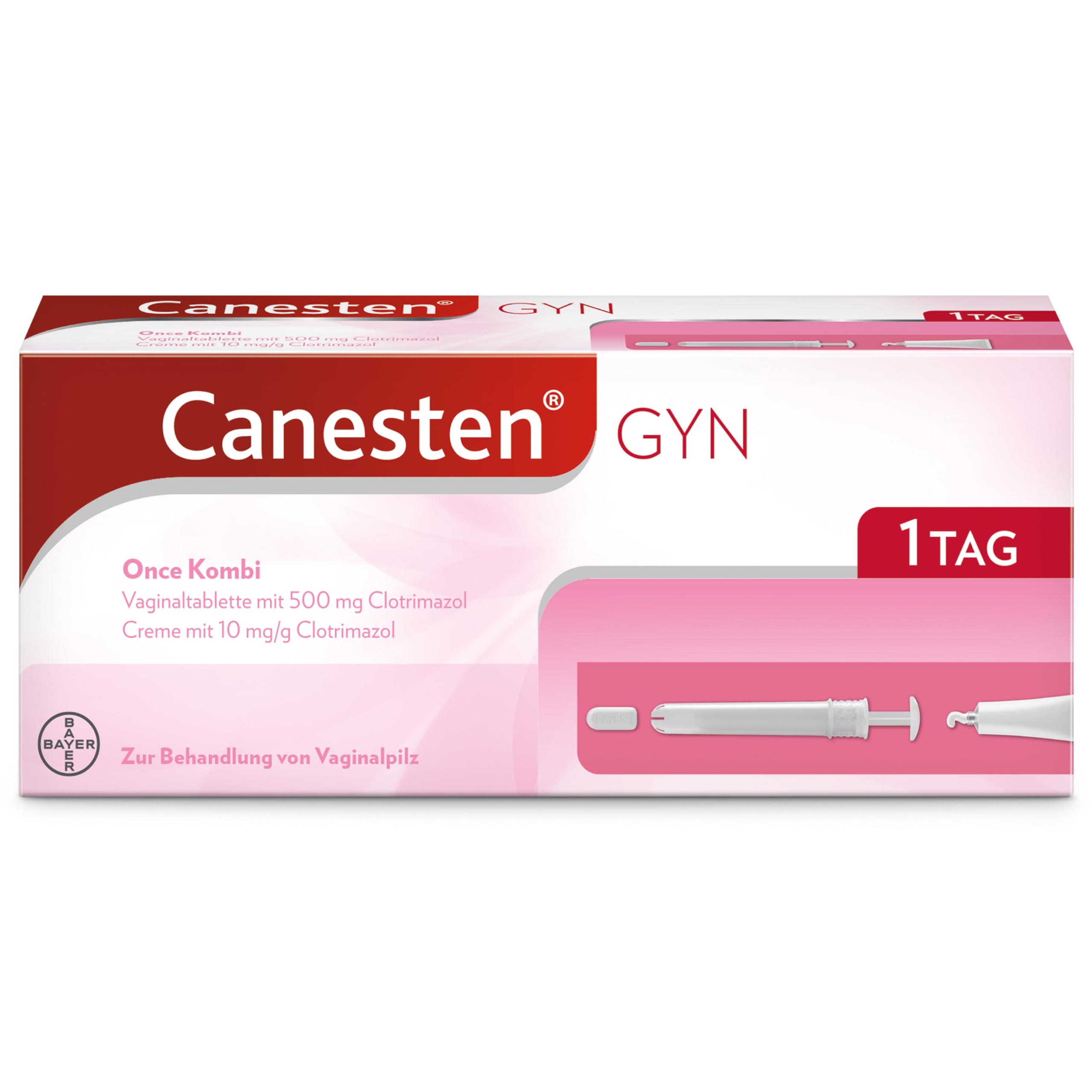 Canesten GYN ONCE Kombi – Vaginaltablette, Applikator und Creme gegen Scheidenpilz