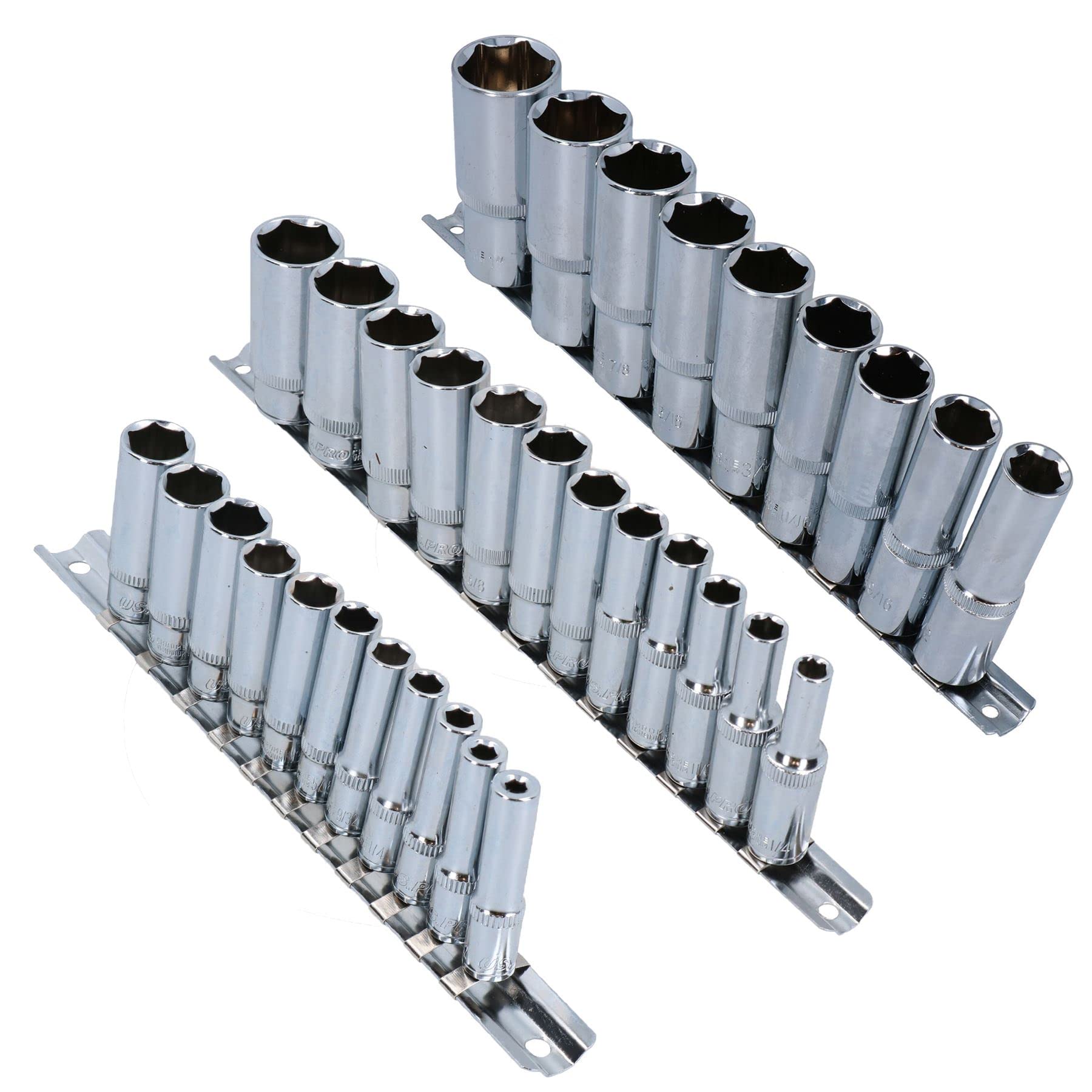AB Tools Imperial SAE/AF Deep 6 Point Socket Set 1/4