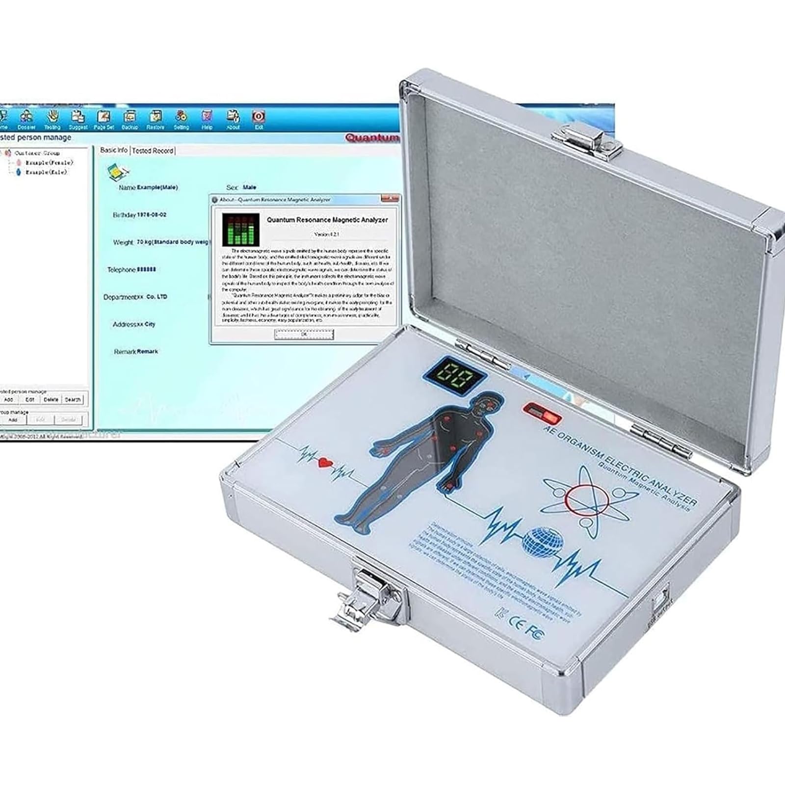 Quantenresonanz-Magnetanalysegerät, Tragbares Körperzustandsanalysegerät, 52 Berichte, Dynamische 3D-Analyse, Kompatibel Mit Allen Windows-Versionen, Quanten-Therapie-Analysegerät Für Subgesund