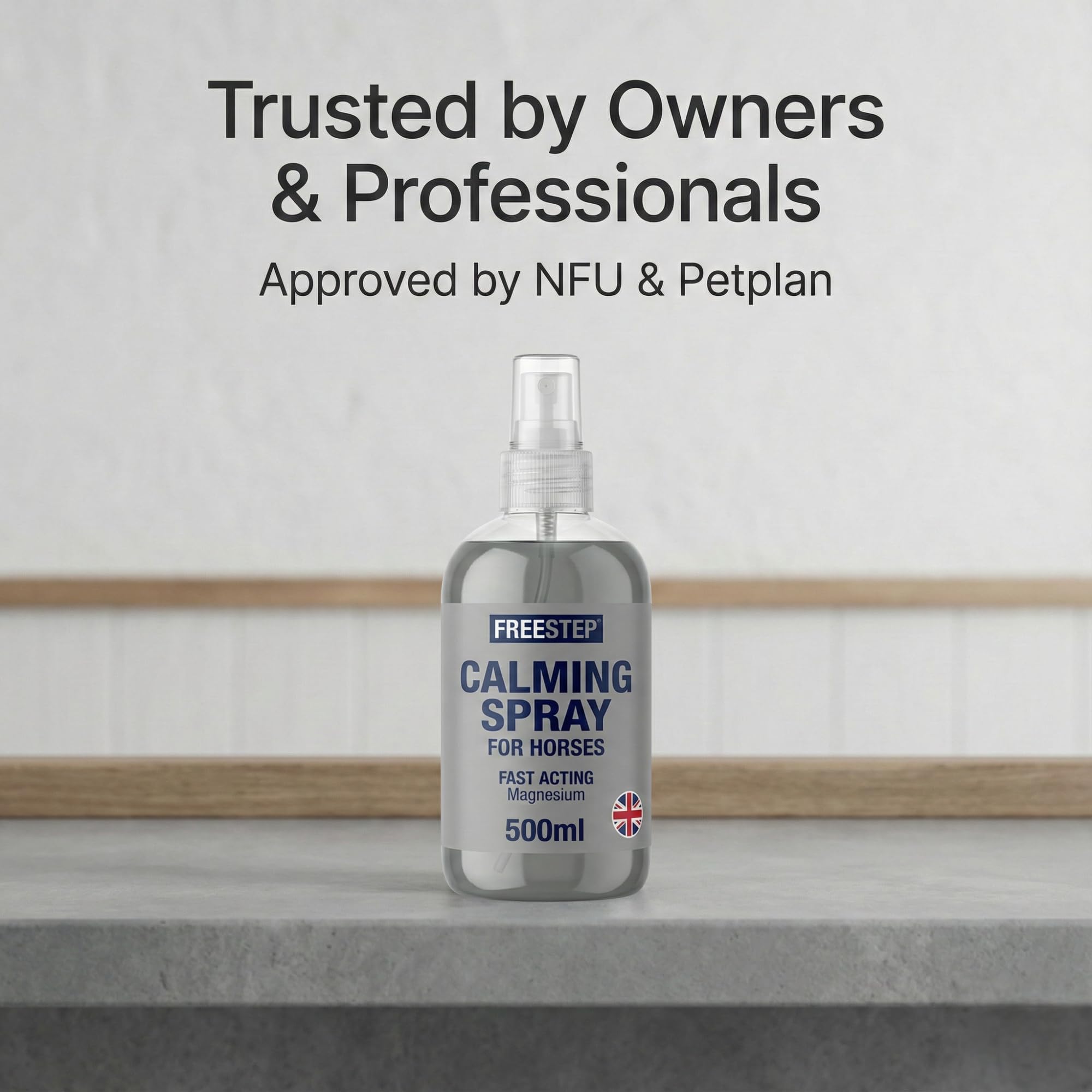 Spray calmante para caballos – Calmante de caballo de acción rápida con magnesio para la ansiedad, el estrés y el asombro | Enfoque natural y relajación | Sin somnolencia y seguro para la