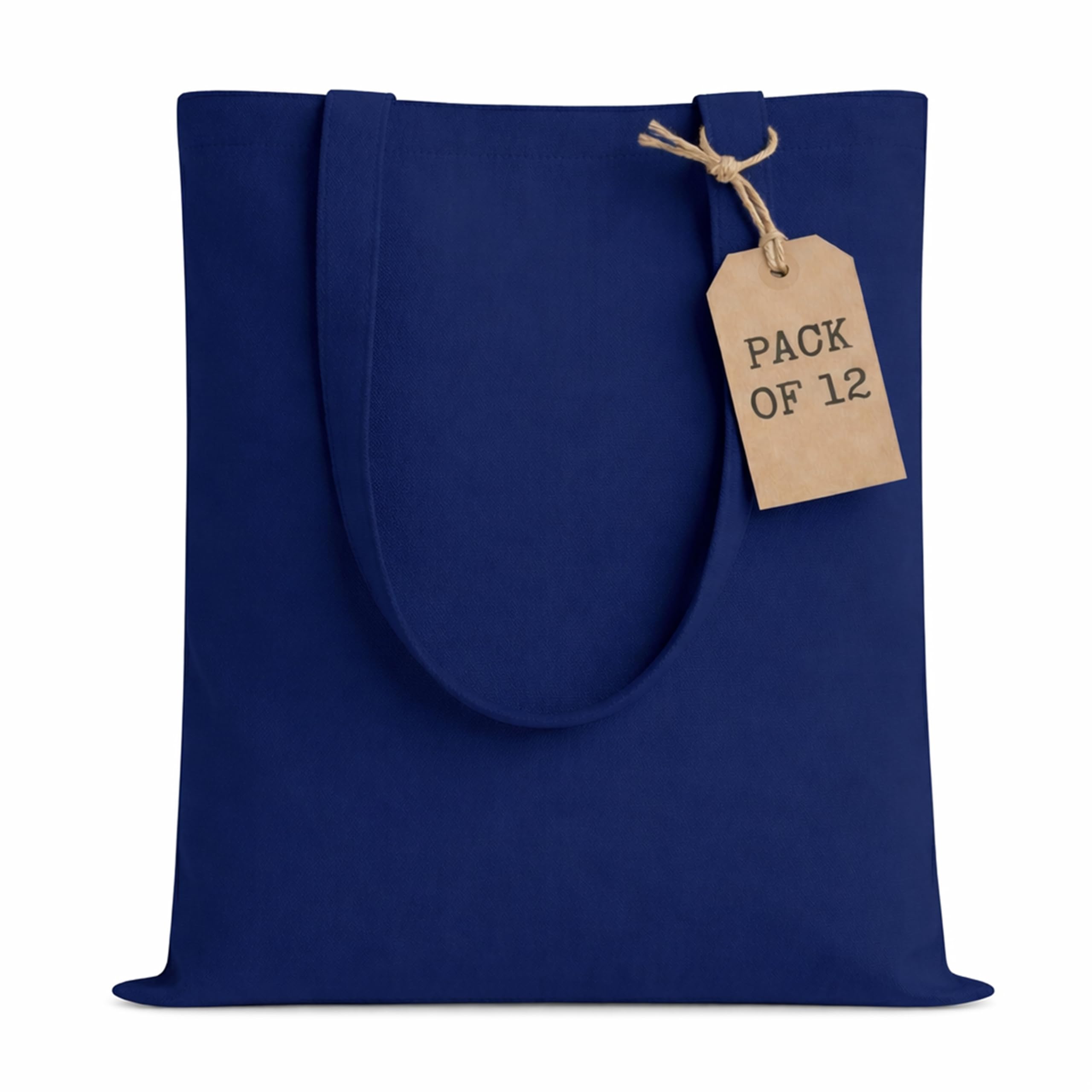 Salt Earth Pack of 5 | 6 | 12 | 24 | 48 – 100% Cotton Reusable Tote Bags – Bulk Grocery, Shopping, DIY, Beach & Gift Use