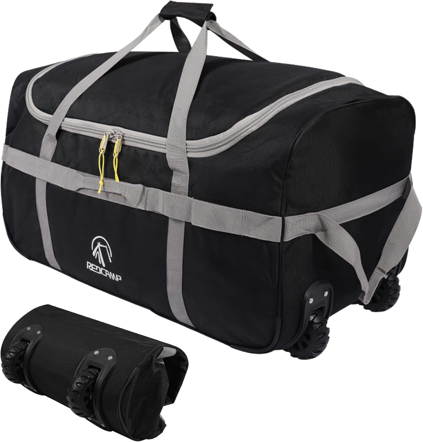 REDCAMP Foldable Duffle Bag with Wheels 120L,1680D Oxford Collapsible
