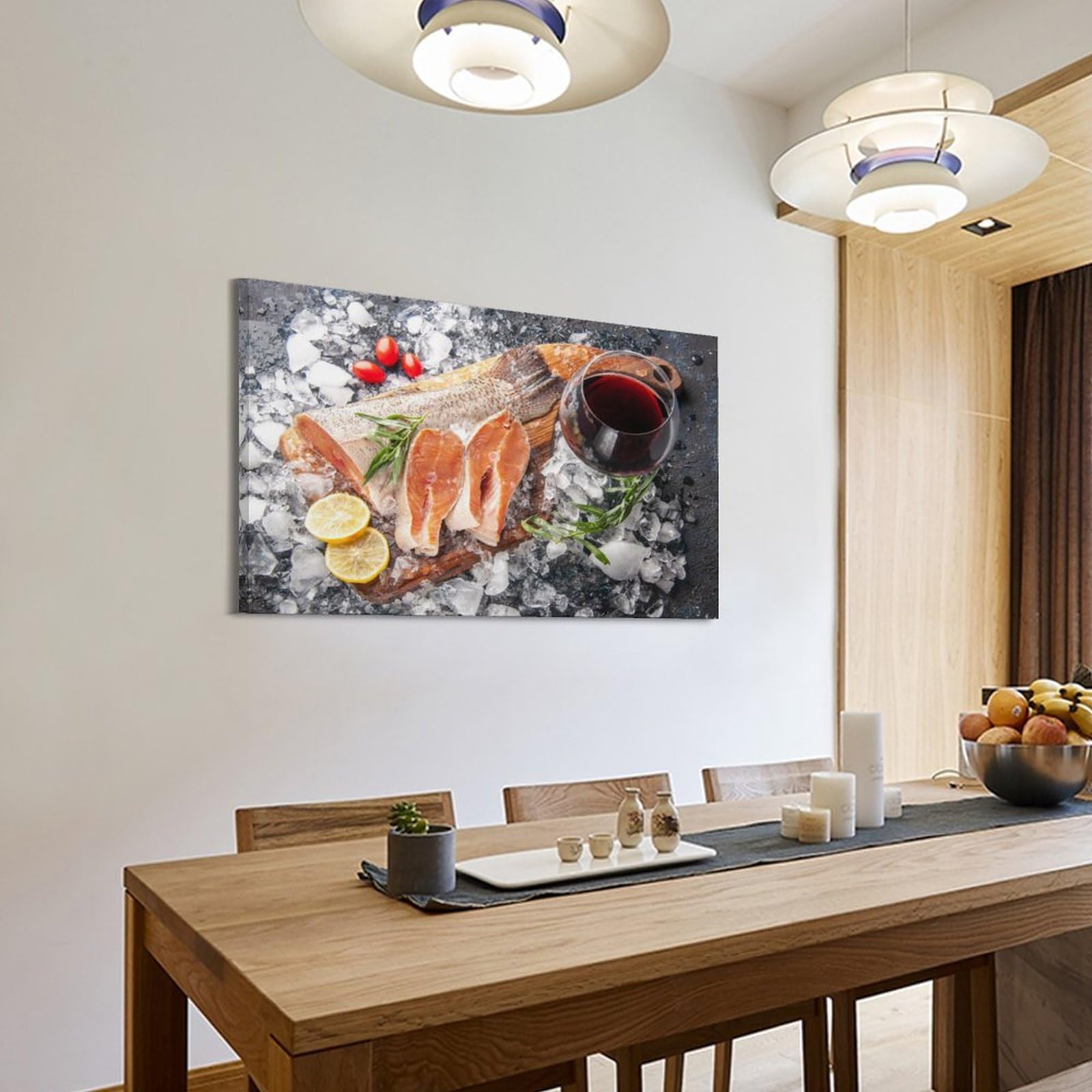 NIZIEE Delicious Food Poster Fischfilet Sashimi dekoratives Gemälde Leinwand Poster 60 x 90 cm