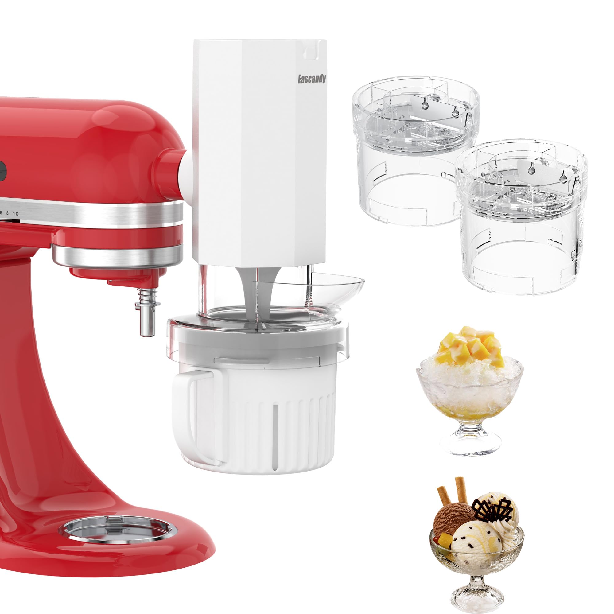 Accessoire crème glacée pour KitchenAid Eascandy robot pâtissier sorbetière sans BPA