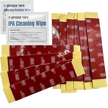 QLS 10 X Number Plate Sticky Pads, Adhesive Double Sided Sticky Pads Stickers Car License Plates Fixings Strong Heavy Duty Tape Black For Car, Van