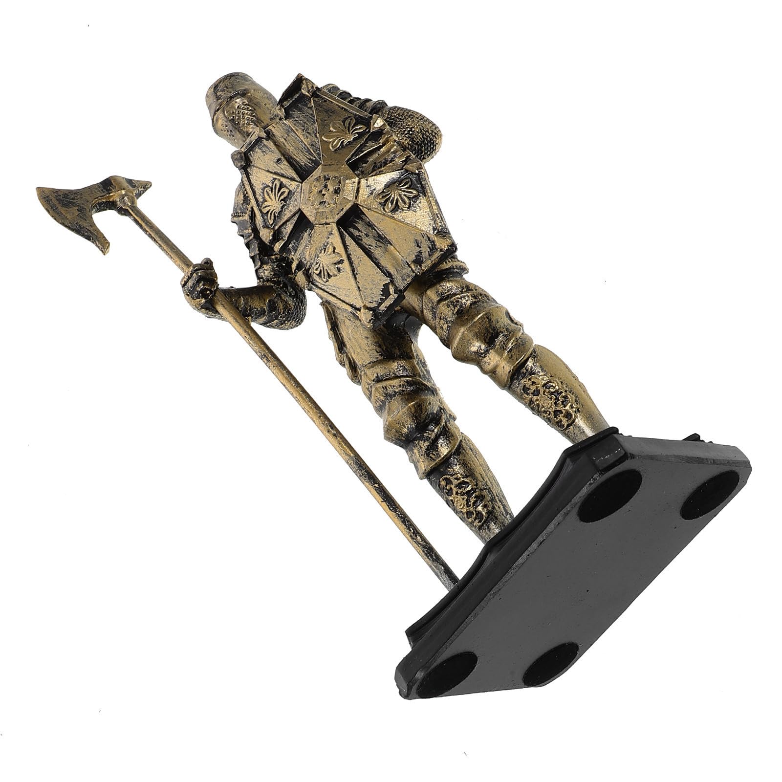 TOPBATHY 4 Piezas Figura de Caballero Medieval de Resina Dorada para