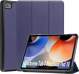 Dlahaby Case Compatible with Blackview Tab 7 Pro/Oscal Pad 10,Slim Smart Shell Flip Cover with Stand Function for Blackview Oscal Pad 10/ Tab 7 Pro 10.1 Inch Tablet,Dark blue