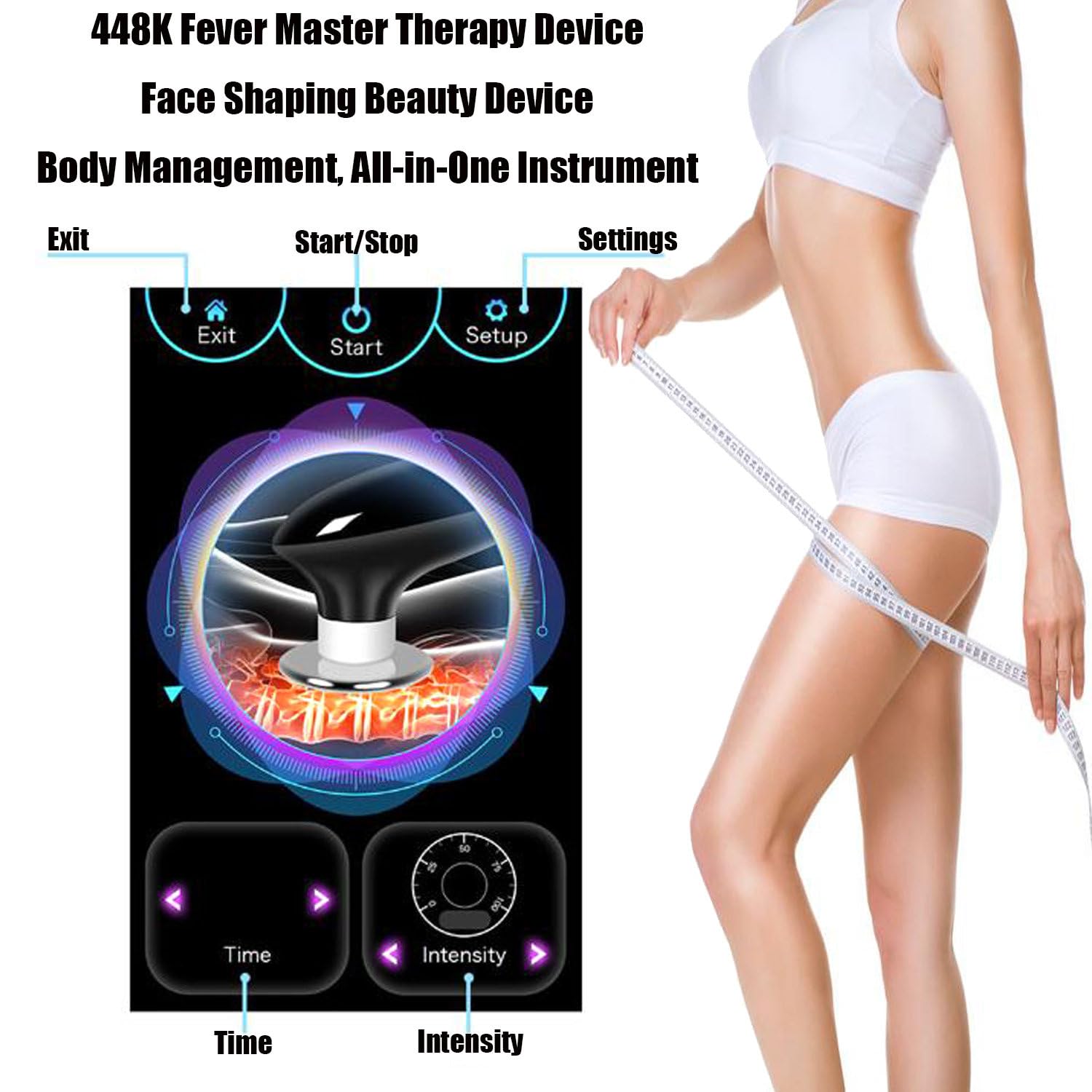 Dispositivo de radiofrecuencia para Lifting Facial y Corporal, reafirmación de la Piel, máquina de Adelgazamiento Corporal y reafirmación de la Piel, máquina de Terapia Tecar de 448k White