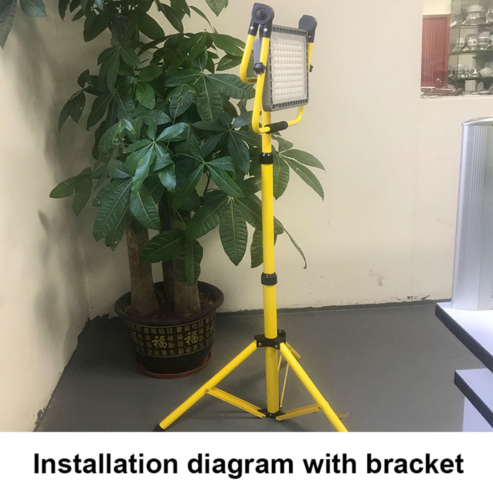 300W LED Robocza Lampa, IP65 Wodoodporna LED Flood Reflektor z Trójkątnym Regulowanym Uchwytem, ​​Przenośna Lampa Robocza do Warsztatu Naprawy Samochodów