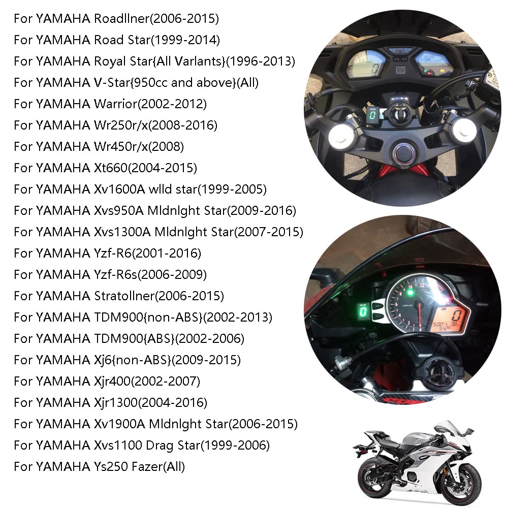 1-6 Velocidad Indicador de marchas Digital LED, medidor de pantalla para Yamaha FZ6 FZ6R FZS600 FZS1000 Fazer XJ6 YZF-R6 R6S R1 FZ8 FZ1 FZ1N TDM900 FZ400 XT660 MT-03 MT01 Xjr400 Ys250