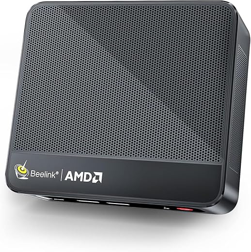 Beelink SER5 MAX Mini PC, AMD Ryzen 7 6800U(6nm, 8C/16T) up to 4.7GHz, Mini Computer 24GB LPDDR5 RAM 500GB NVME SSD, Micro PC 4K@60Hz Triple Display, Mini Gaming Computer WiFi6/BT5.2/HTPC/W-11 Pro