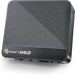 Beelink Mini PC SER5 MAX, AMD Ryzen 7 6800U (6 nm, 8C/16T) até 4,7 GHz, mini computador 24 GB LPDDR5 RAM 500 GB NVME SSD, Micro PC 4K a 60Hz tela tripla, mini computador para jogos WiFi6/BT5.2/HTPC/W