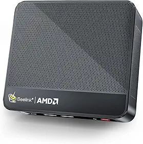 Beelink Mini PC SER5 MAX, AMD Ryzen 7 7735HS (6 nm, 8C/16T) até 4,75 GHz, mini computador 24 GB LPDDR5 RAM 500 GB NVME SSD, Micro PC 4K a 60Hz tela tripla, mini computador para jogos WiFi6/BT5.2/HTPC