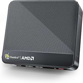 Beelink Mini PC SER5 MAX, AMD Ryzen 7 7735HS (6 nm, 8C/16T) até 4,75 GHz, mini computador 24 GB LPDDR5 RAM 500 GB NVME SSD, Micro PC 4K a 60Hz tela tripla, mini computador para jogos WiFi6/BT5.2/HTPC