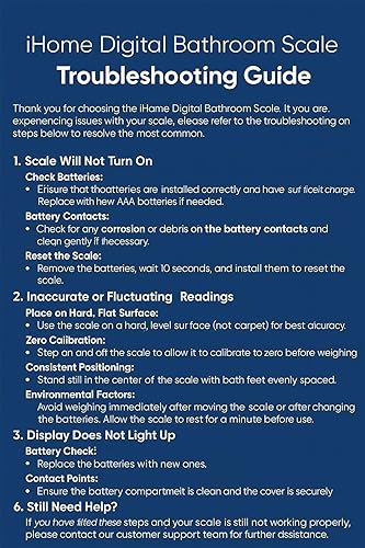 Miniatura 7 de iHome Báscula digital, báscula de baño, baterías incluidas, báscula de peso corporal, báscula de peso, báscula de baño para peso, báscula digital