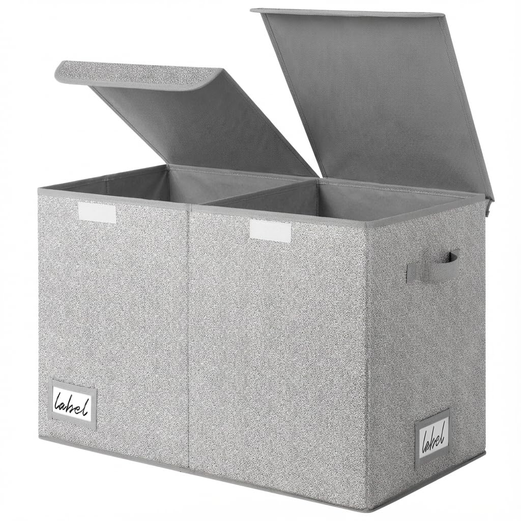 GRANNY SAYS Toy Storage Box, Pack of 1 Large Storage Box, Grey Boxes, Kids' Toy Chests & Boxes, Foldable Chest with Lid, Toys Chest for Girls Boys to Organise Bedroom Nursery Playroom