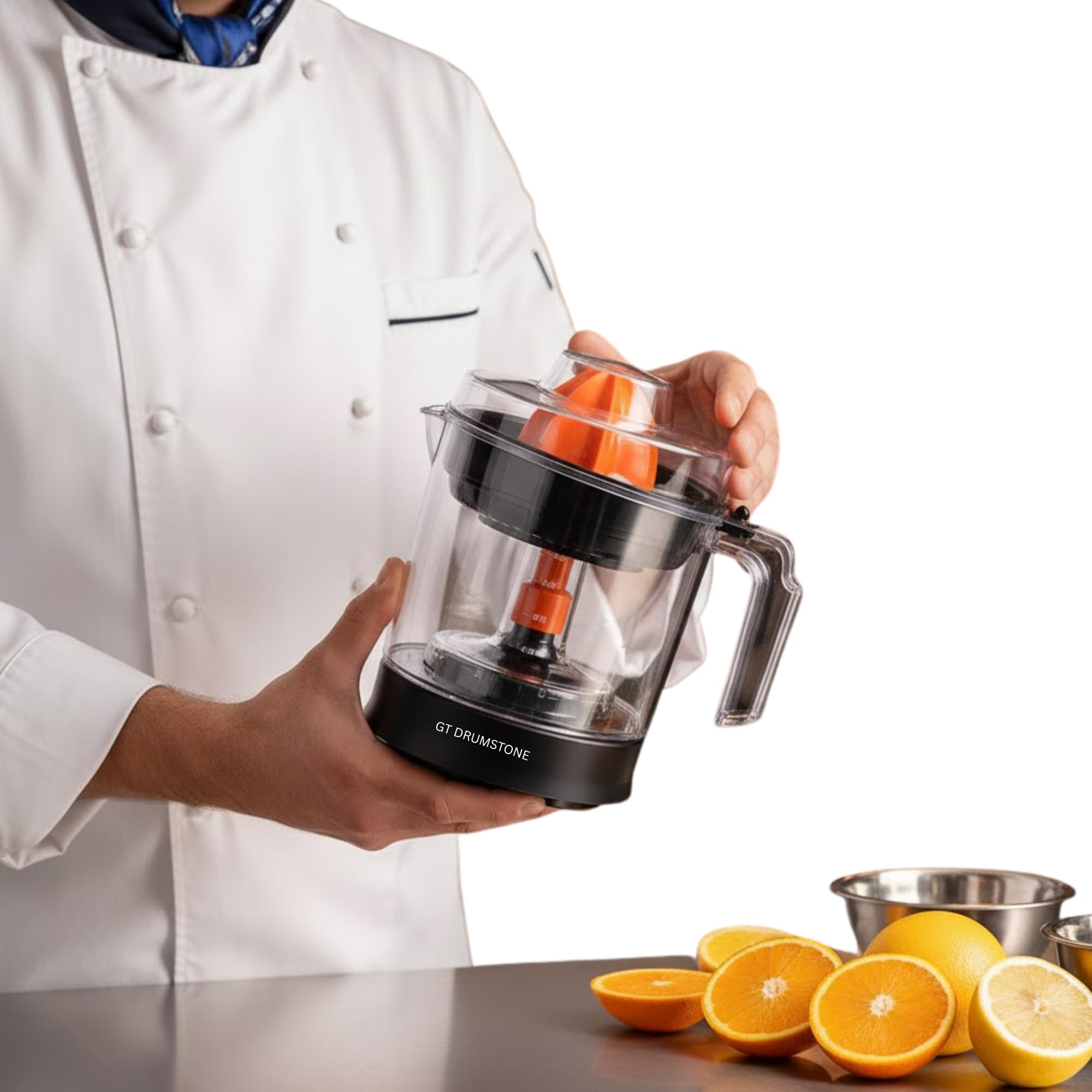 Drumstone® 𝟏𝟓 𝐘𝐞𝐚𝐫𝐬 𝐆𝐮𝐚𝐫𝐚𝐧𝐭𝐞𝐞 Citrus Press Juicer HR2799/00 1L | Electric Citrus Juicer with 2 Cones, Pulp Control Sieve & Two-Way Rotation | Orange Lemon Juicer for Home-image-2