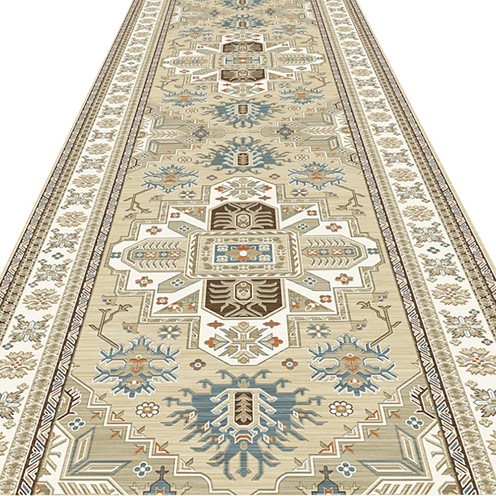 Tapis de couloir vintage vintage 110x500cm lavable style B
