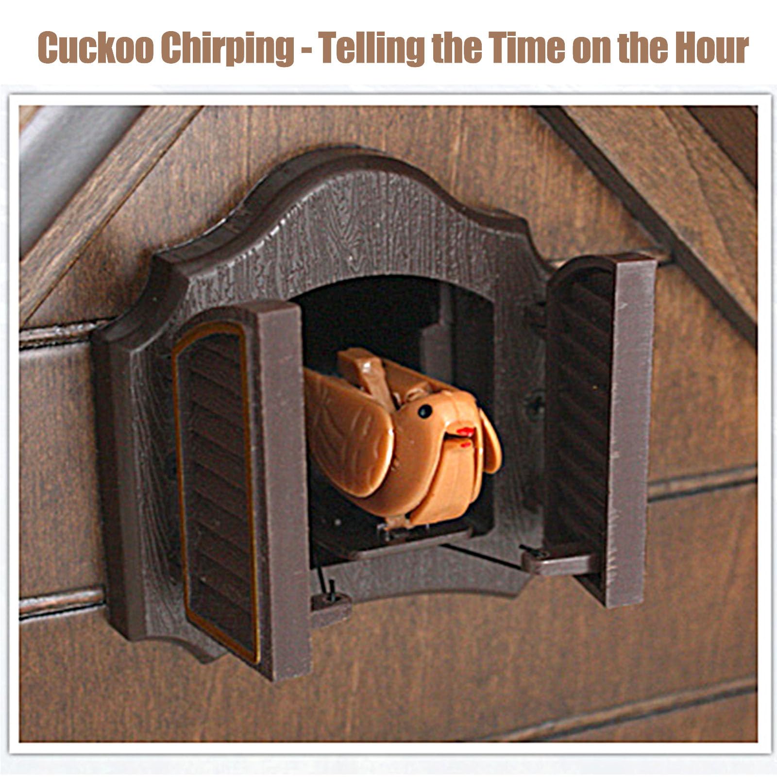 Relojes De Cuco,Reloj De Pared,Madera Maciza De Cuco De La Selva Negra De Relojes De Cuco para Cocina Salón Apartamento Cuco Reloj De Cuco De Tradicional Relojes De Cuco