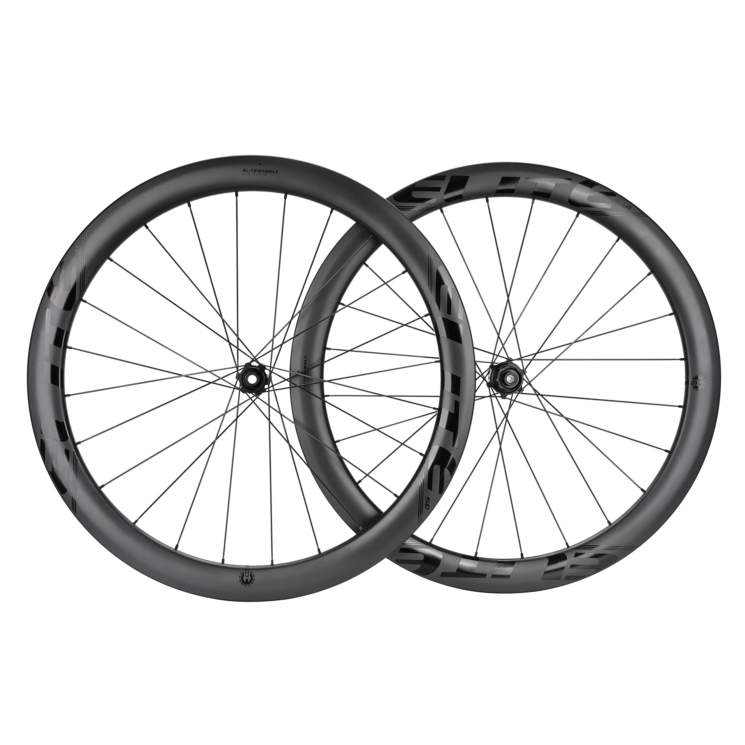 Carbon Wheels Disc Brake 700c 50mm ：25mm Width Road Bike Wheelset Center Lock Road Cycling Tubeless Compatible Clincher