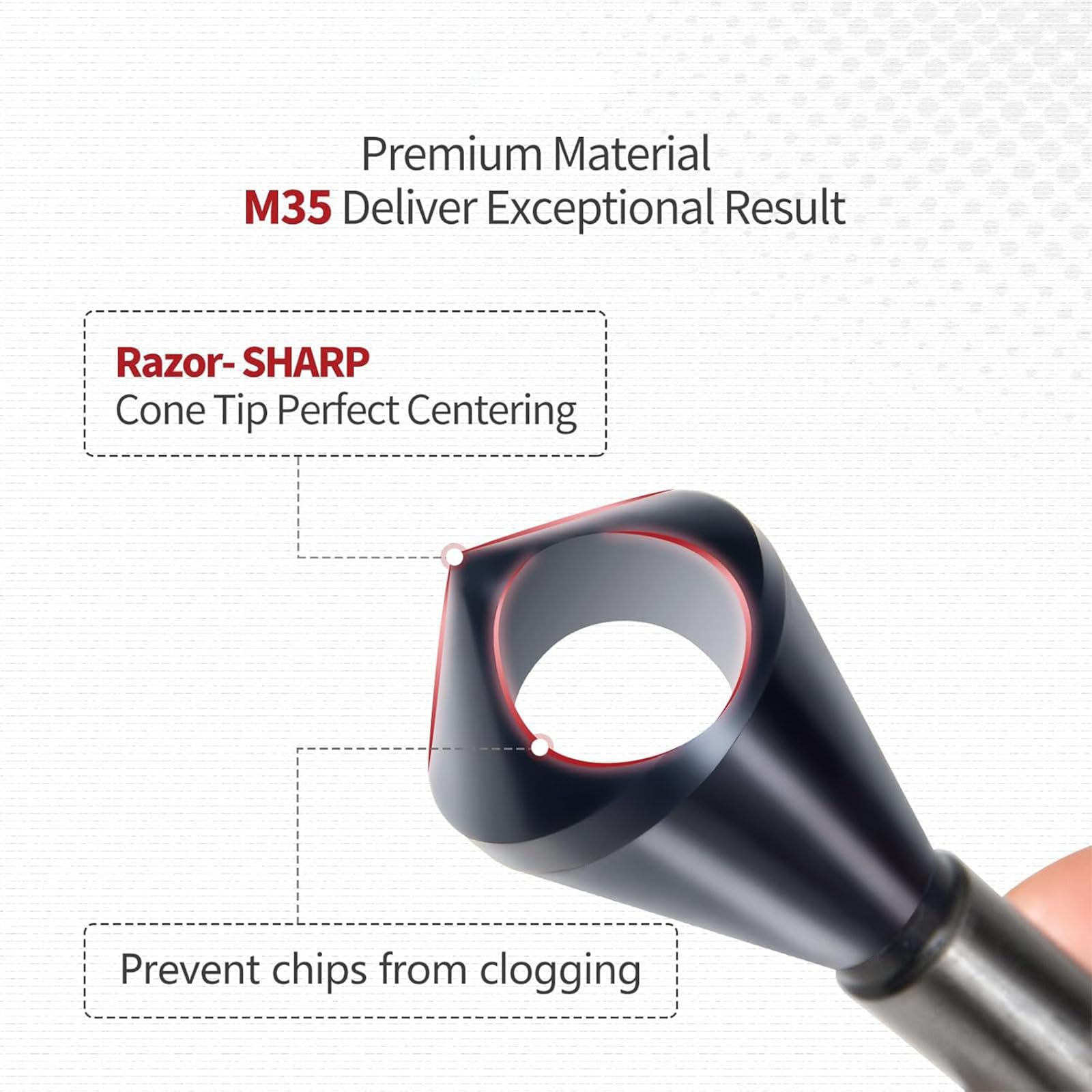 Rarapop M35 HSS Cobalt Countersink Drill Bit with Ultra TiAlN Coating, Single-End Countersink Chamfer - Image 4