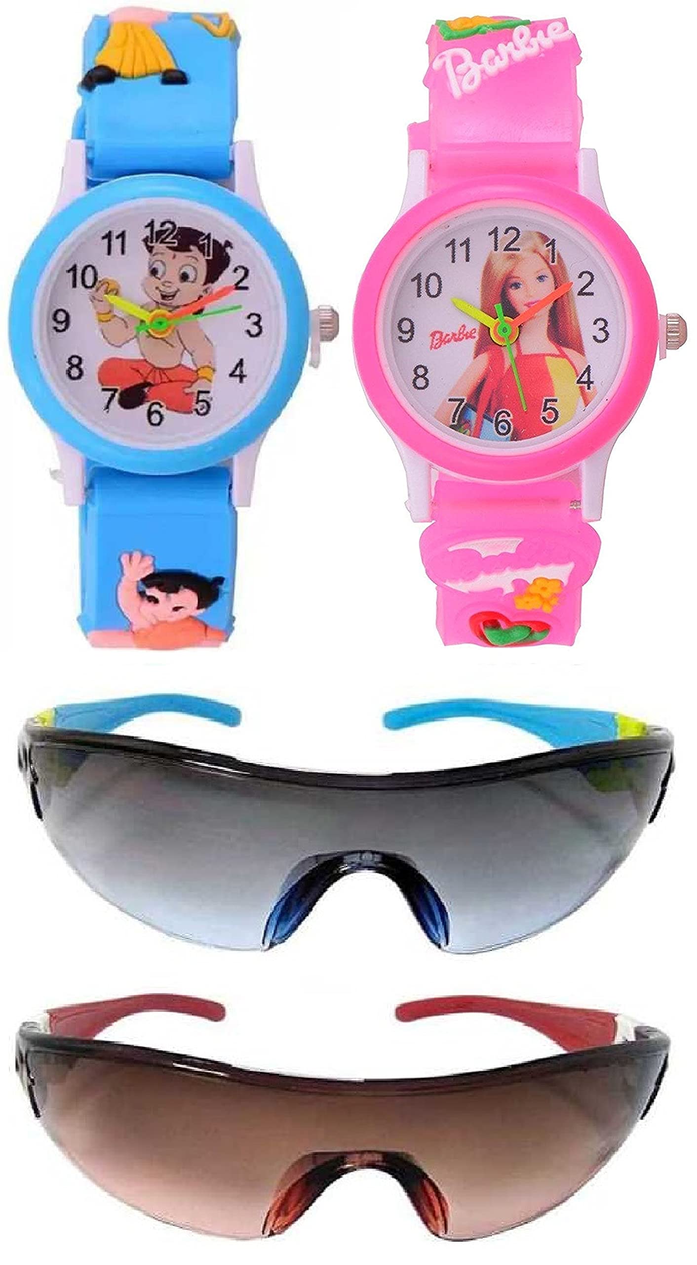 BID Analogue Girls and Boys Watch with Goggle Sunglasses (3-6Yrs, Blue, Red) (Pack of 4) (B09HK8VM5J) Amazon Price History, Amazon Price Tracker
