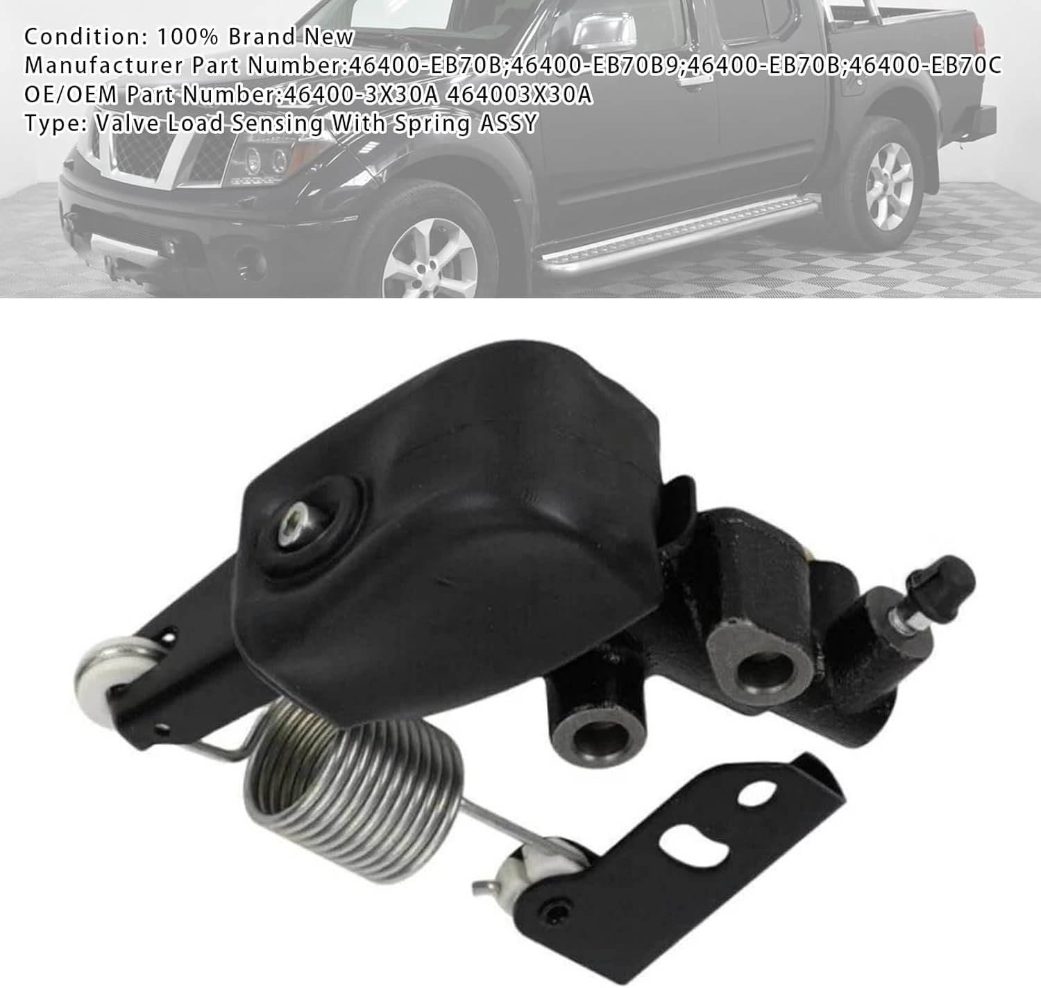 Areyourshop Brake Load Sensing Valve With Spring ASSY for Nissan Navara D40 2.5TD 46400-EB70B; 46400-EB70B9; 46400-EB70B; 46400-EB70C