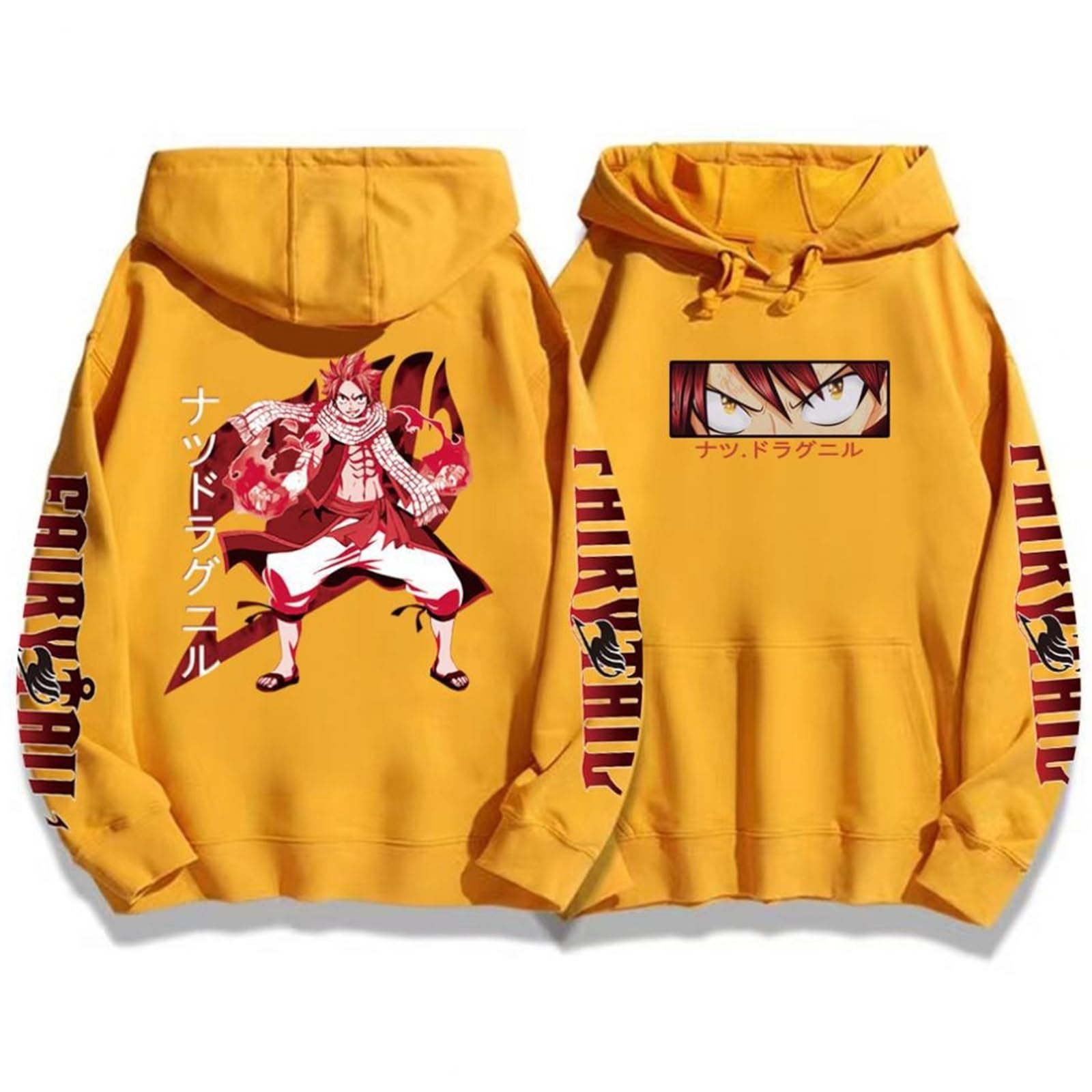 Japonés Anime Fairy Tail Sudaderas con Capucha para Hombres Y Mujeres Estilo Informal Estilo Preppy Estilo Harajuku Manga Larga Estampado 2D Kawaii Dibujos Animados Y2k
