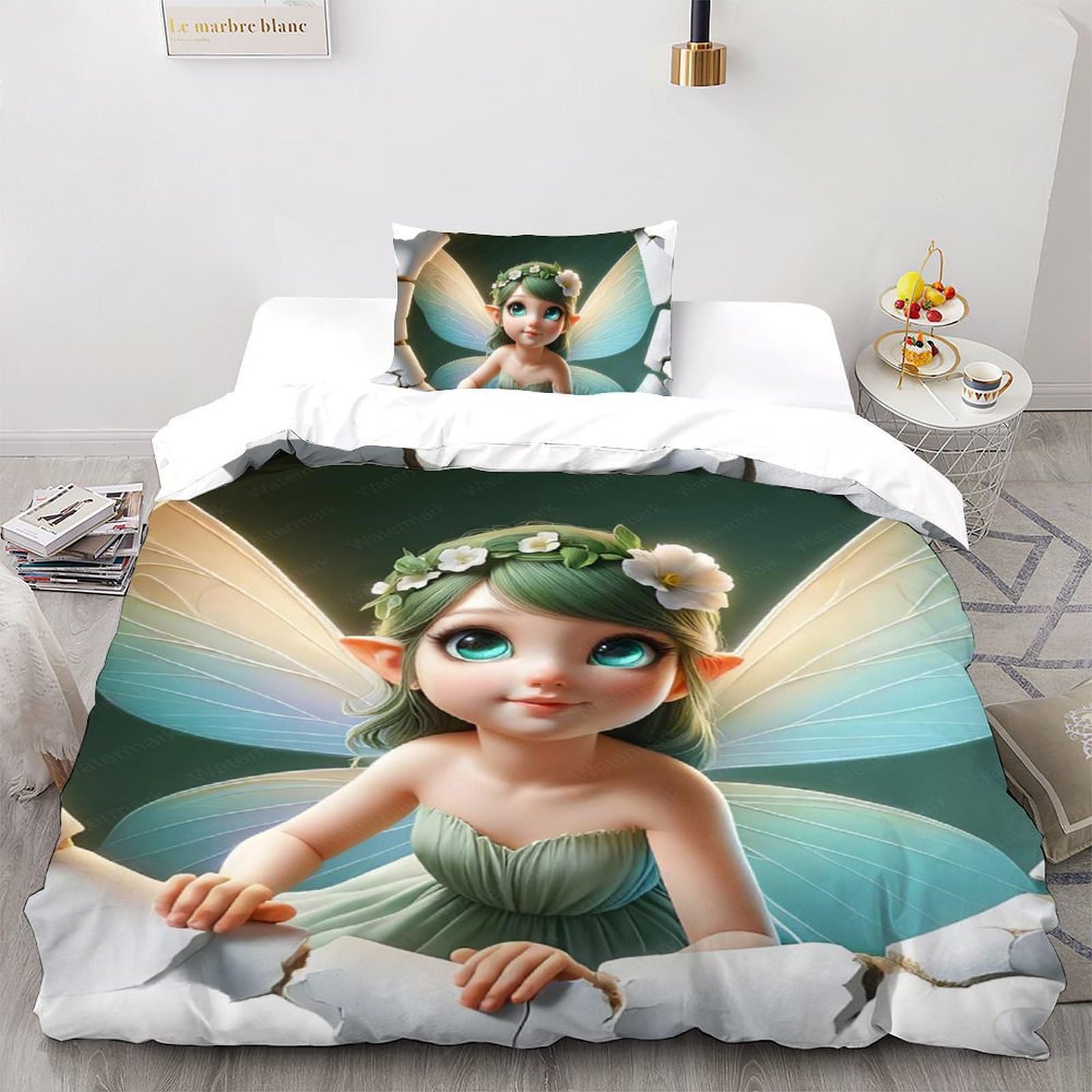 Housse de couette 3D garçon facile à laver avec sa taie zippée