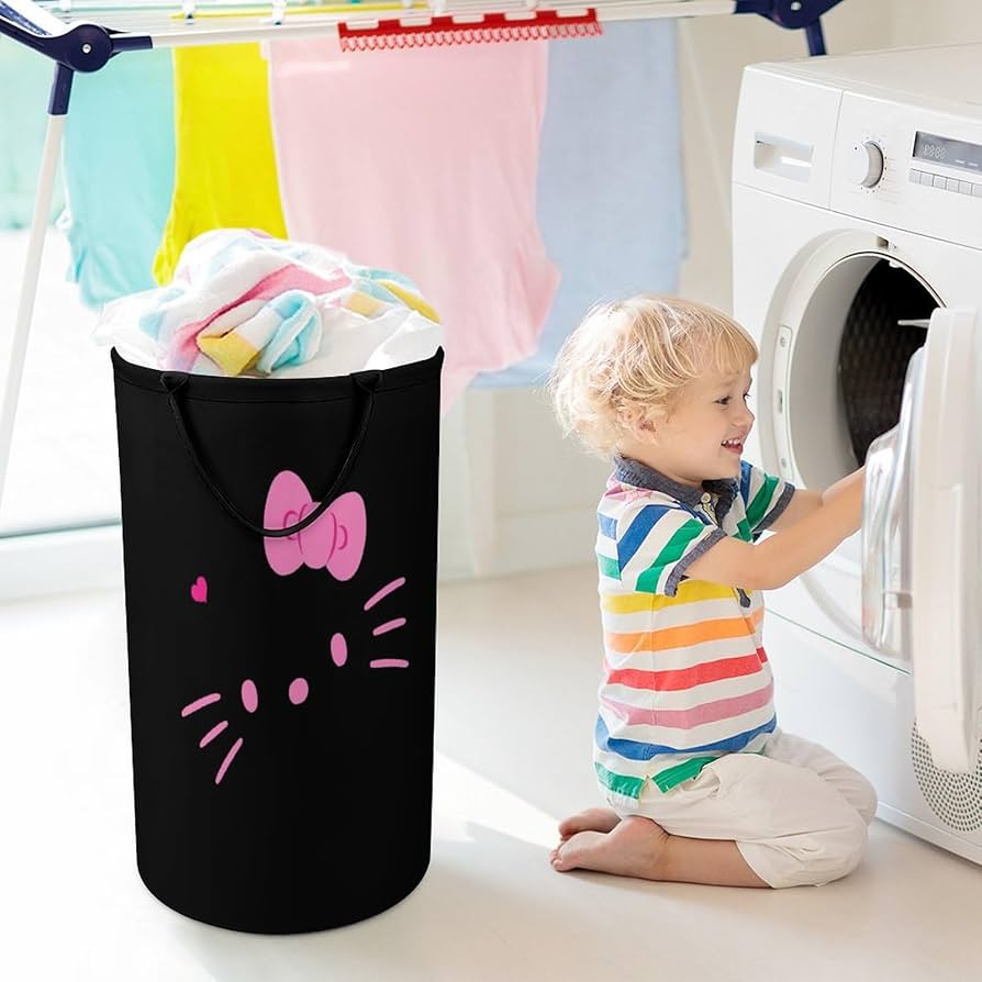 キティ ランドリーバスケット & 洗濯バサミ入れ 1998年 カオハナ