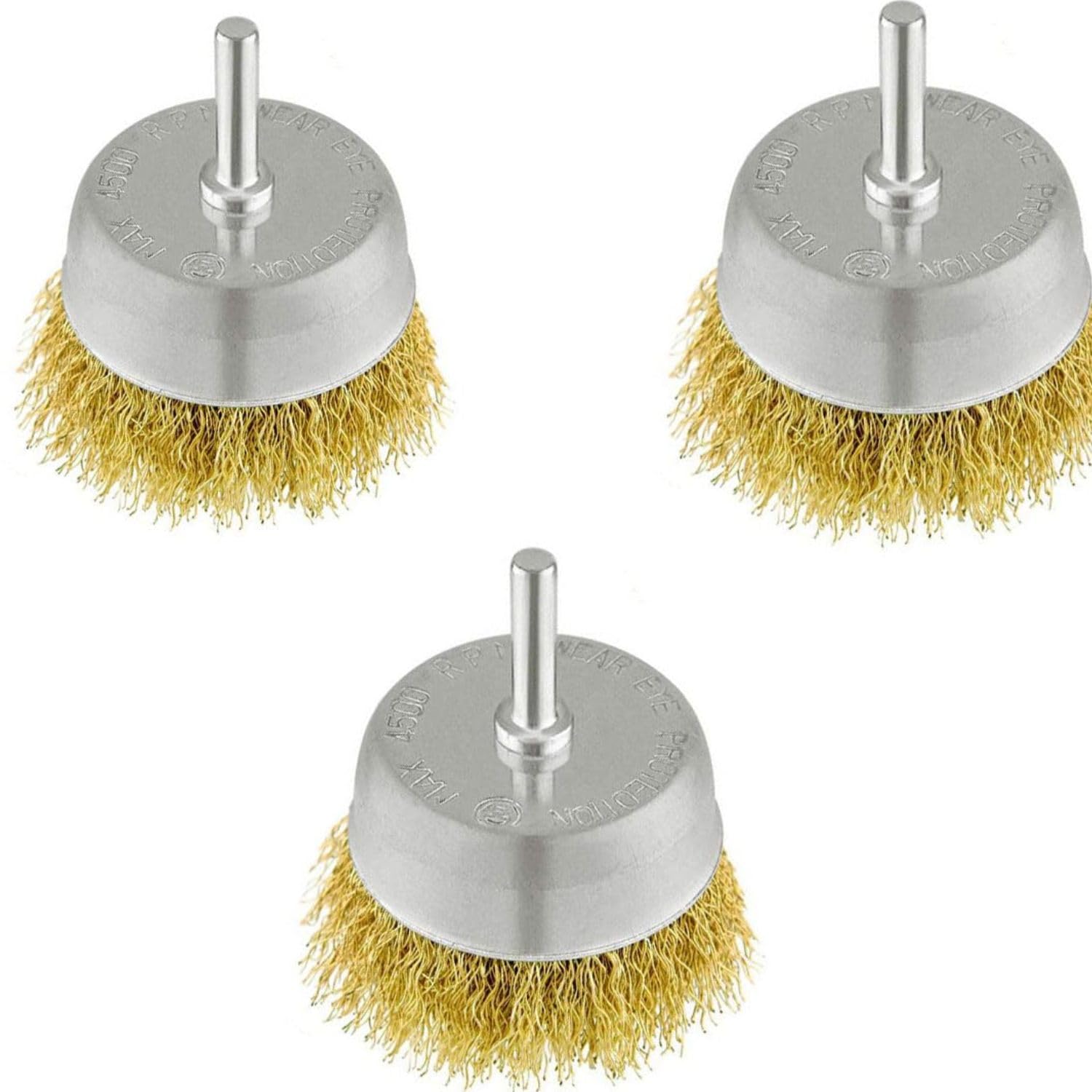 Inditrust 65mm Round Cup brush criped wire wheel for rust removal, paint removal, deburring sharp edges (3 PCS) (B0CTKJRP85) Amazon Price History, Amazon Price Tracker