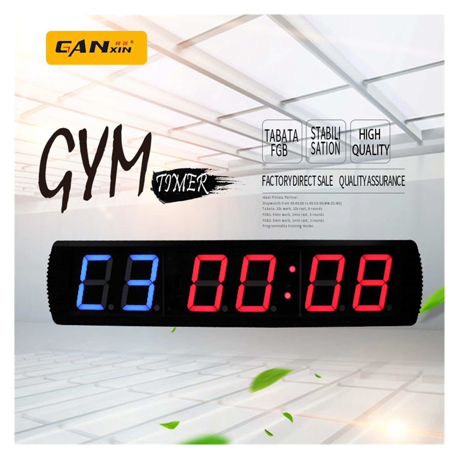 Timer da Palestra, Tempo di allenamento del timer gay da 4 pollici e tempo di riposo alternativamente apparecchiature di cronometraggio elettronico(GI2B4R)
