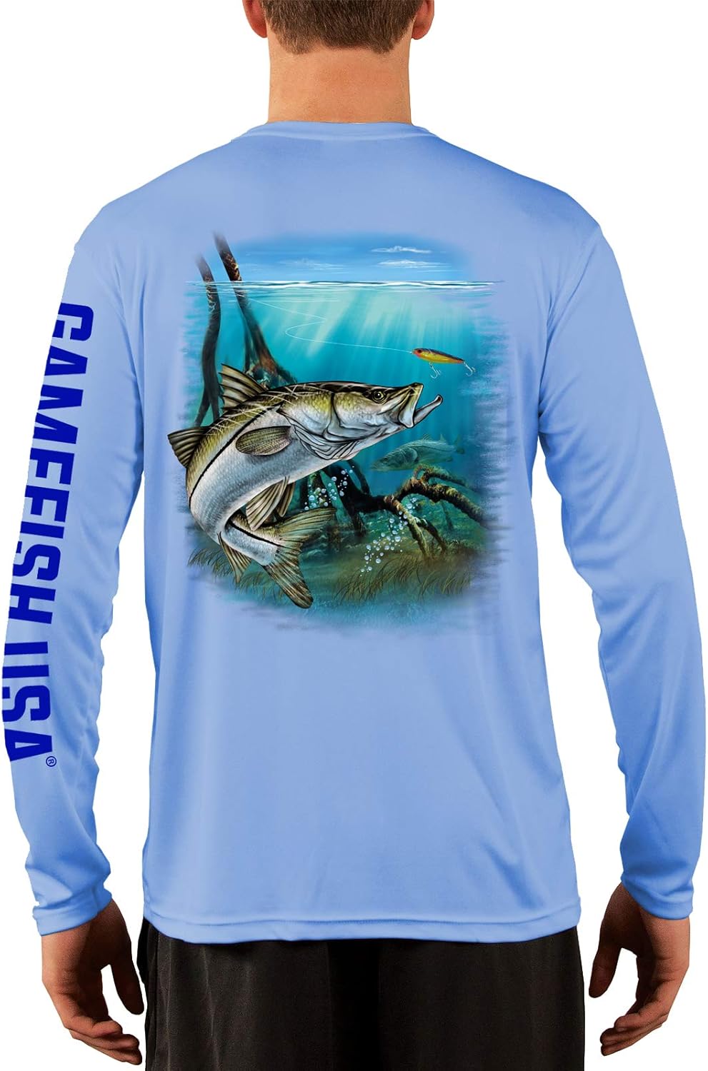 GAMEFISH USA UPF 50 Microfiber Moisture Wicking Long Sleeve Performance Snook Fishing Shirts