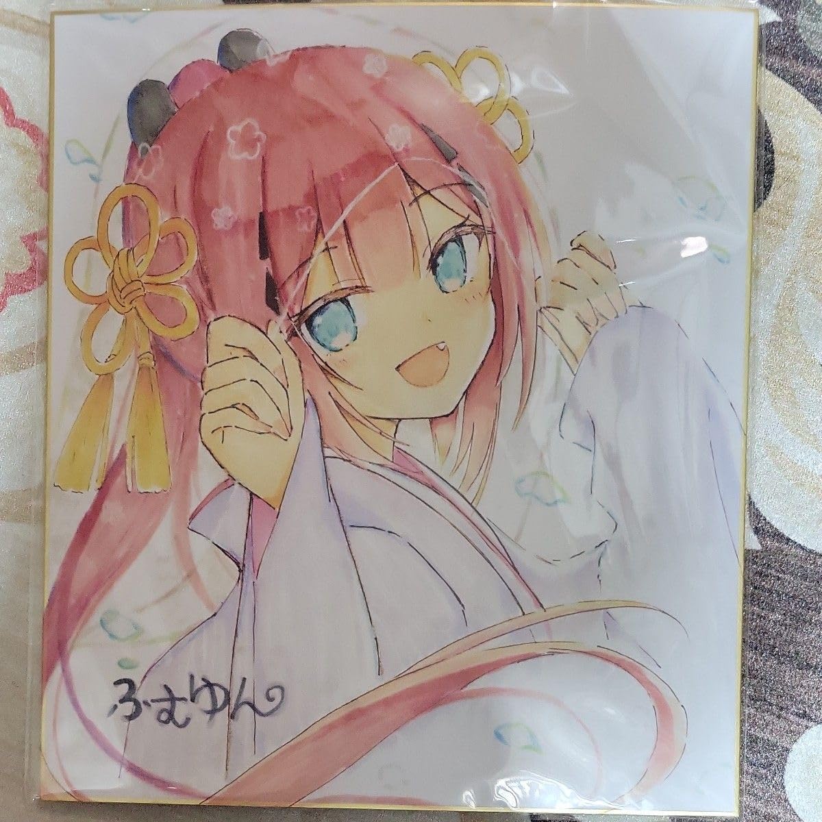 Amazon.co.jp: 神山識 ふむゆん描き下ろしイラスト複製色紙 「Summer