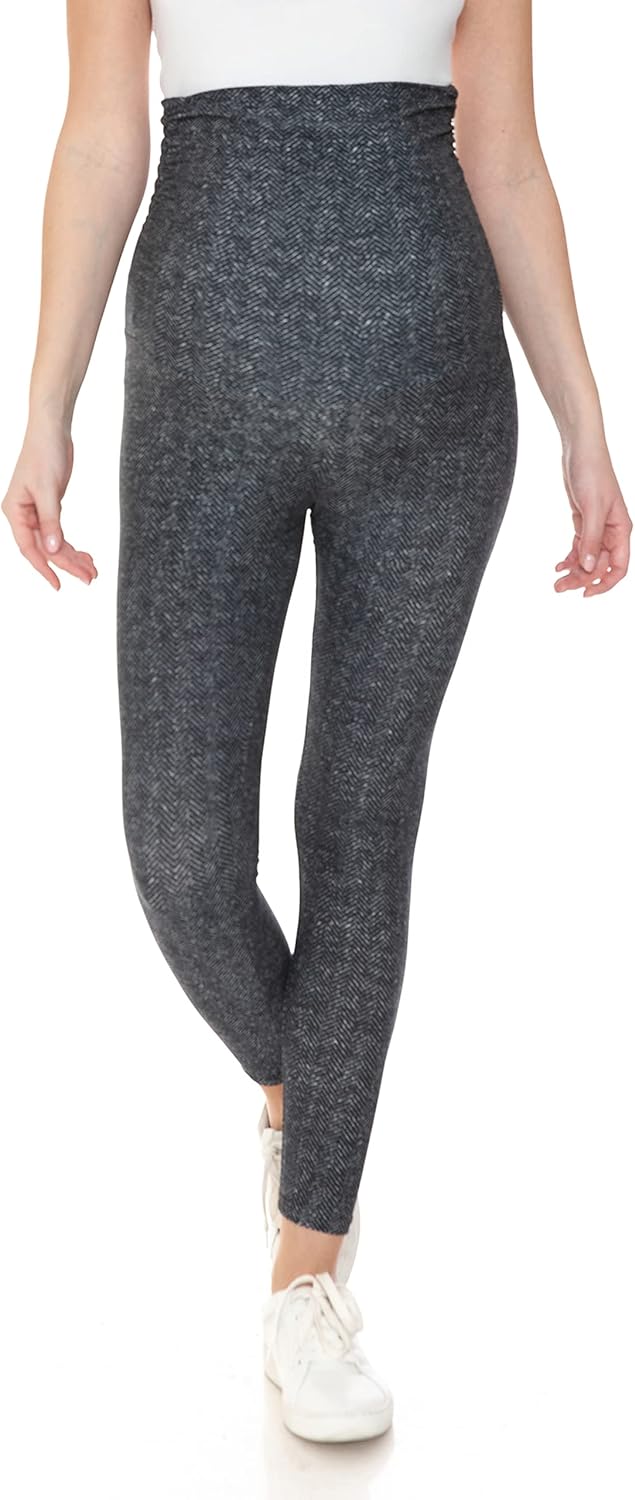 Leggings Depot Women's Maternity Leggings Over The Belly Pregnancy Casual Yoga Tights - Image 2