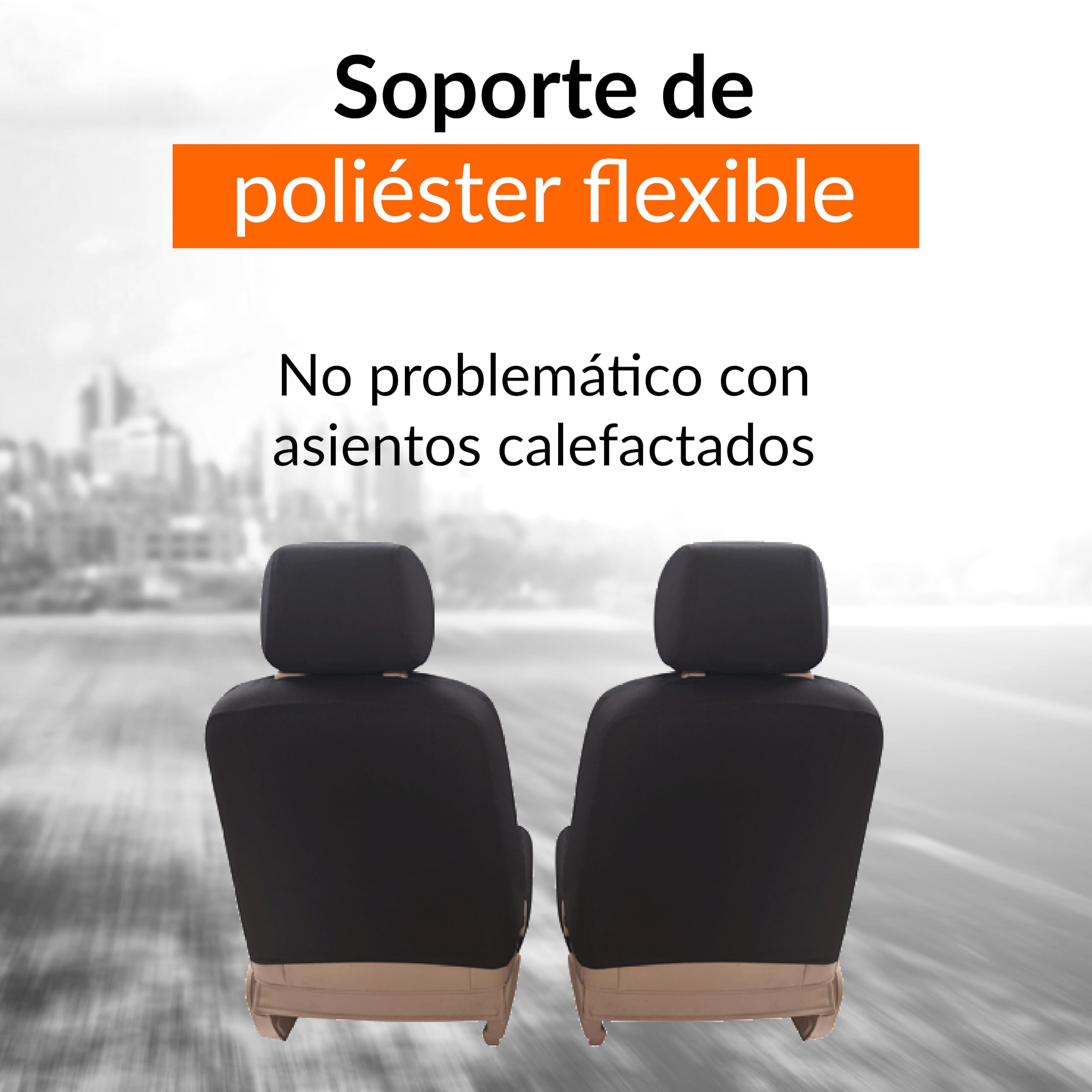 Upgrade4cars Fundas Asientos Coche Universales Polipiel Gris | Set Completo Protectoras Delanteros y Trasero para Todo el Año