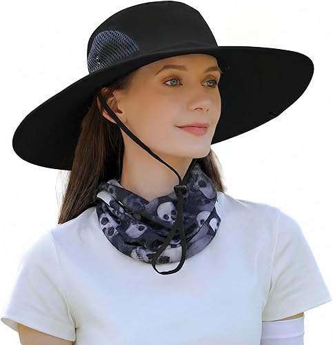 Sombrero de sol para hombres y mujeres, sombrero de pescador de ala ancha, protección UV, repelente al agua, sombrero ventilado para pesca,