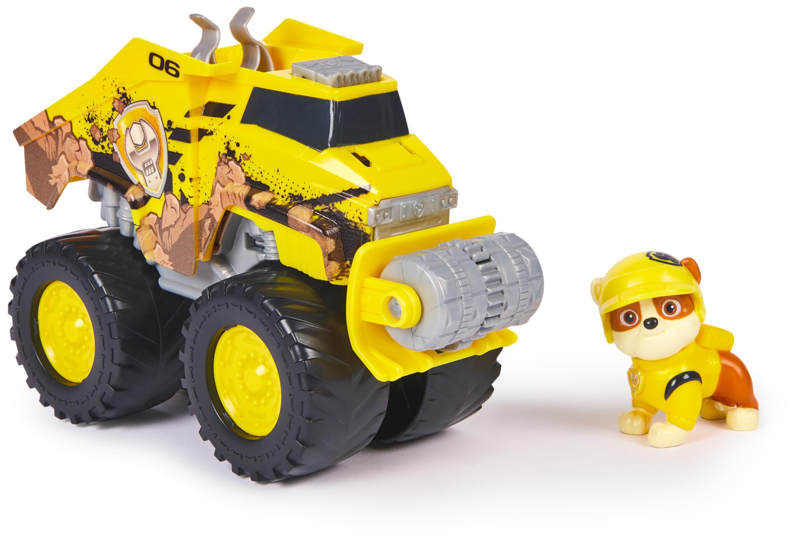 Paw Patrol: Rescue Wheels Rubble’s Bulldozer, Toy Truck with Vehicle Transformation and Collectible Action Figure, Kids’ Toys for Boys & Girls Ages 3+