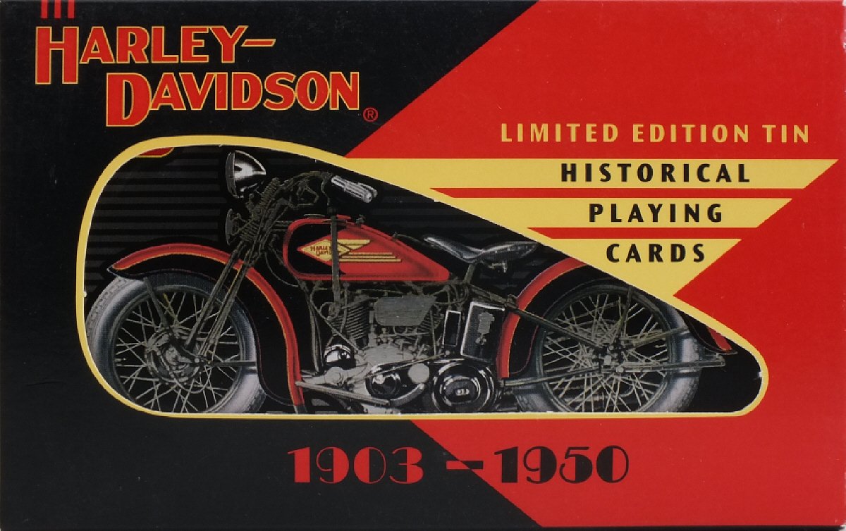 harley davidson limited edition tin historical playing cards Harley Davidson Limited Edition Tin 1997, Never Used. Made in USA, Playing  Cards