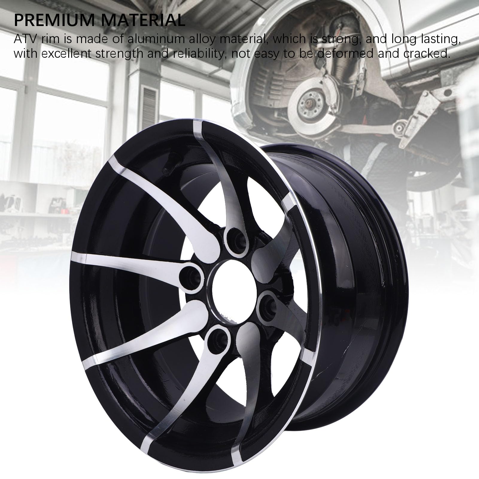 Aramox 12-calowa Felga ATV 25X8-12 Wymiana Stopu Aluminium Obręcz Koła Szosowego Używana do Wózków Gokartowych i Quadów