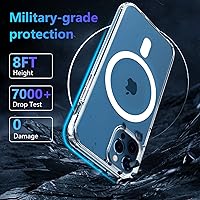 Vista 5 de Funda magnética para iPhone 7 Plus/8 Plus compatible con MagSafe, no amarillea, protección de grado militar, funda ultradelgada a prueba de golpes