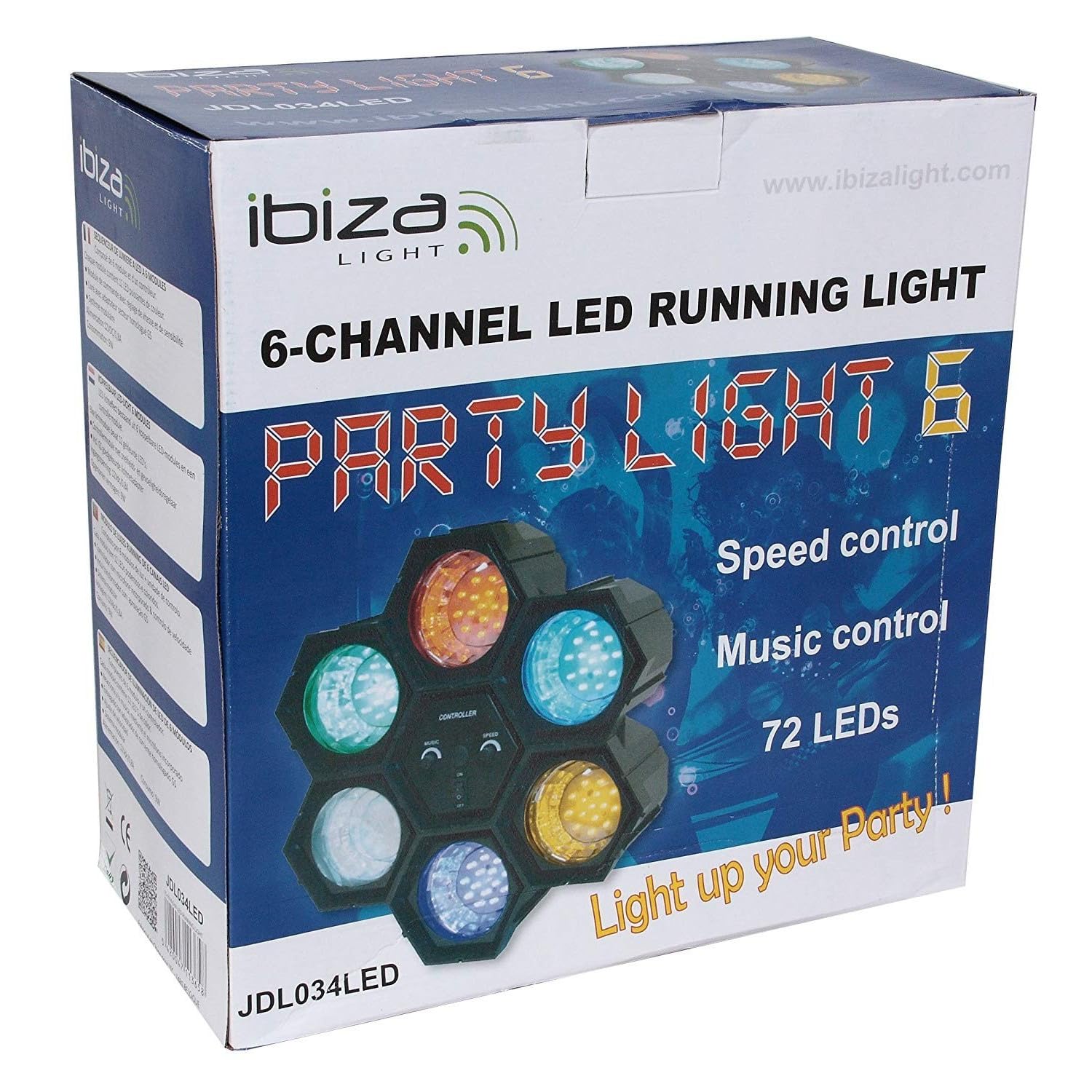 Ibiza JDL034LED Jeu de lumière Noir