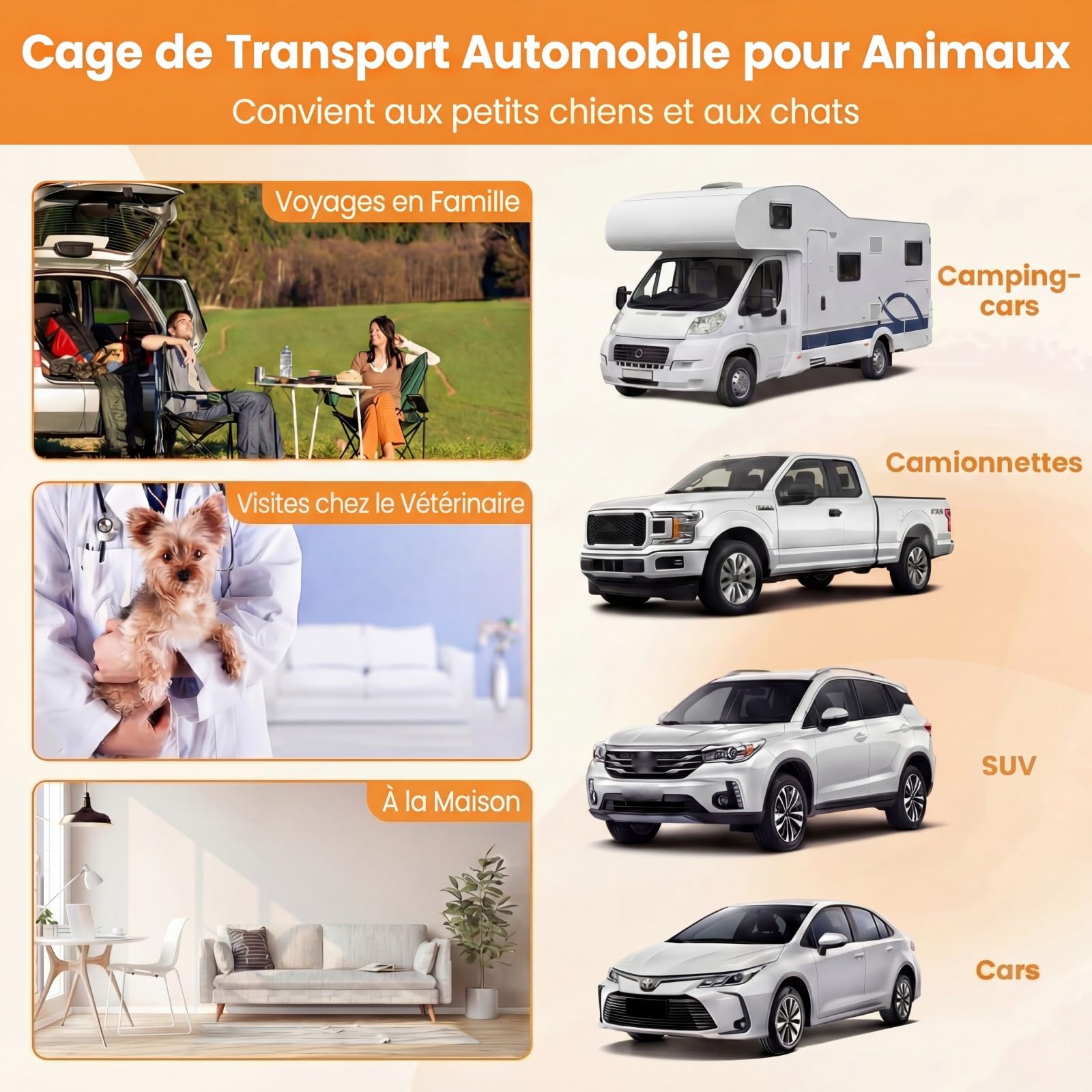 COSTWAY Caisse de Transport pour Chien en Aluminium, Porte Fermeture Sécurisée, Cage Chien Voiture Trapézoïdal, Cage Anti-Morsure pour Chiots Petites Moyens pour Camping et Camion (91 x 65 x 69,5 cm)