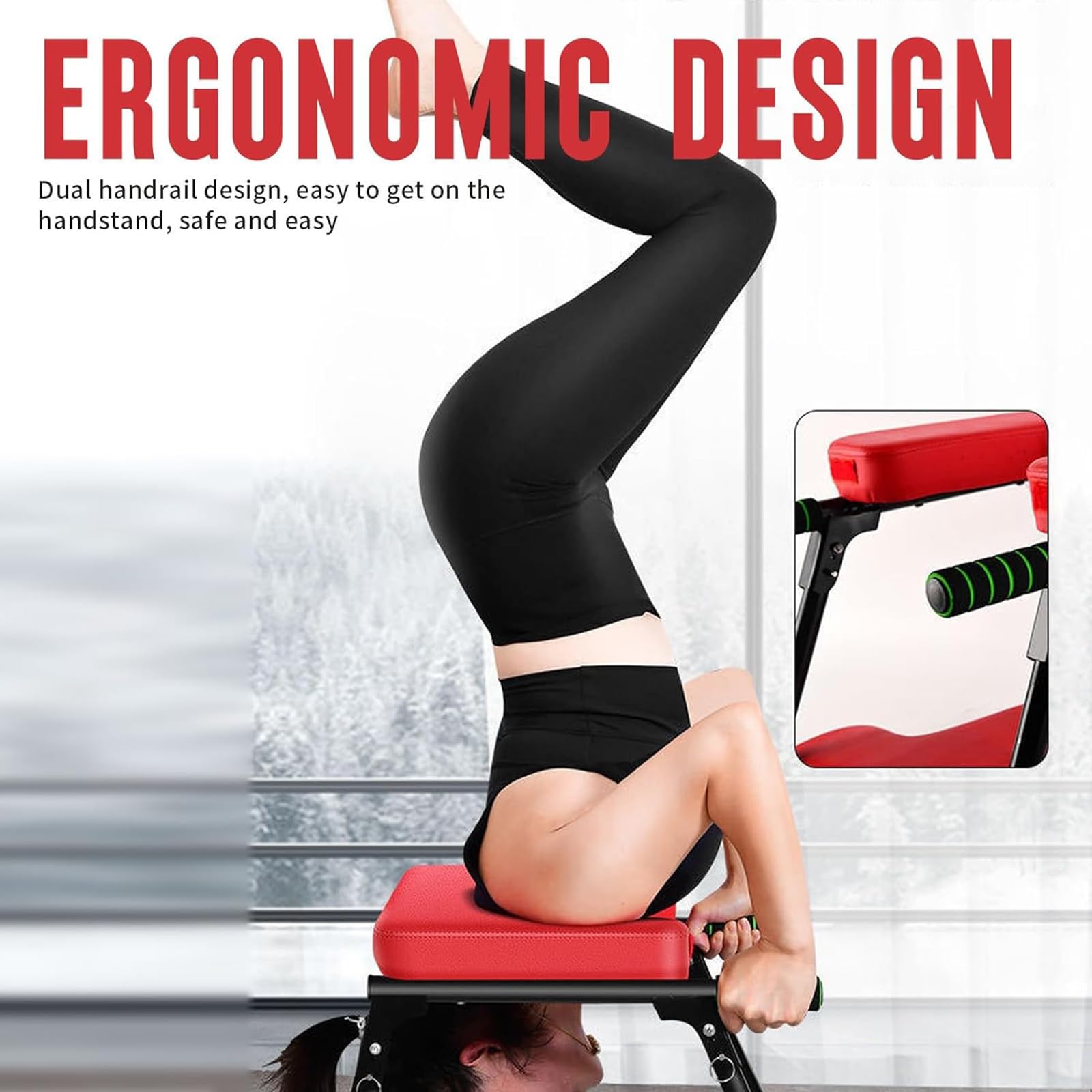 Generic Tavolo pieghevole a inversione, sgabello multifunzionale per yoga, supporto a spalla, supporto per la testa e allenamento della forza, sedia Gravity Trainer e yoga
