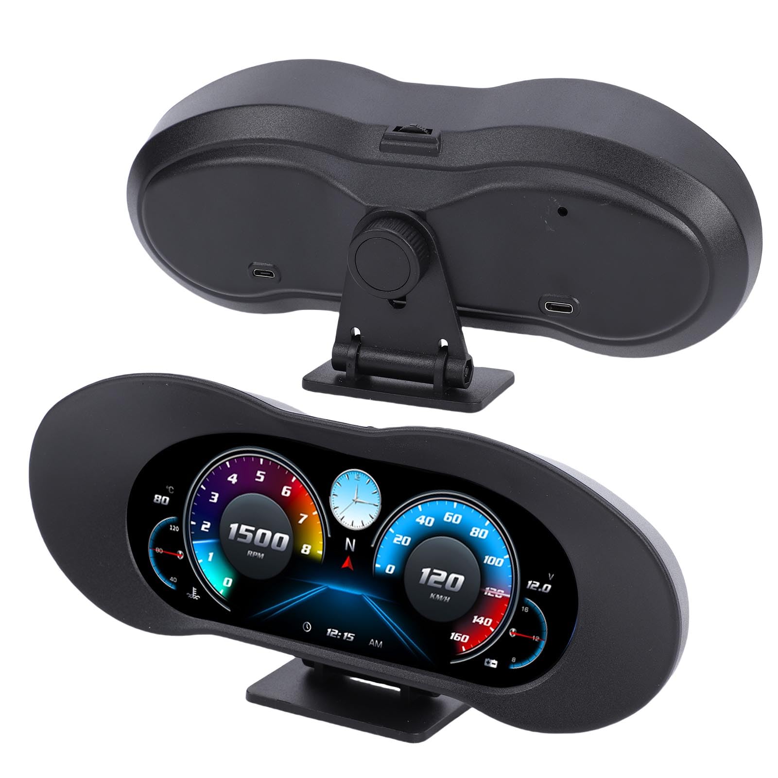 Pantalla HUD para Automóvil, Digital con Velocímetro GPS OBD II con Proyección de Parabrisas para Vehículos de Gasolina de 1996 y Posteriores